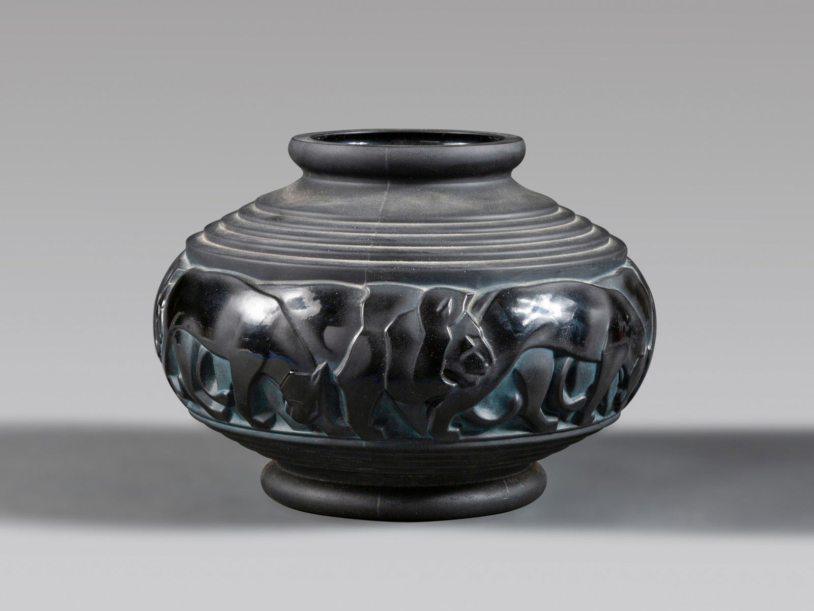 Pierre D'Avesn (French, 1901-1990) Lion Vase (1 of 4)