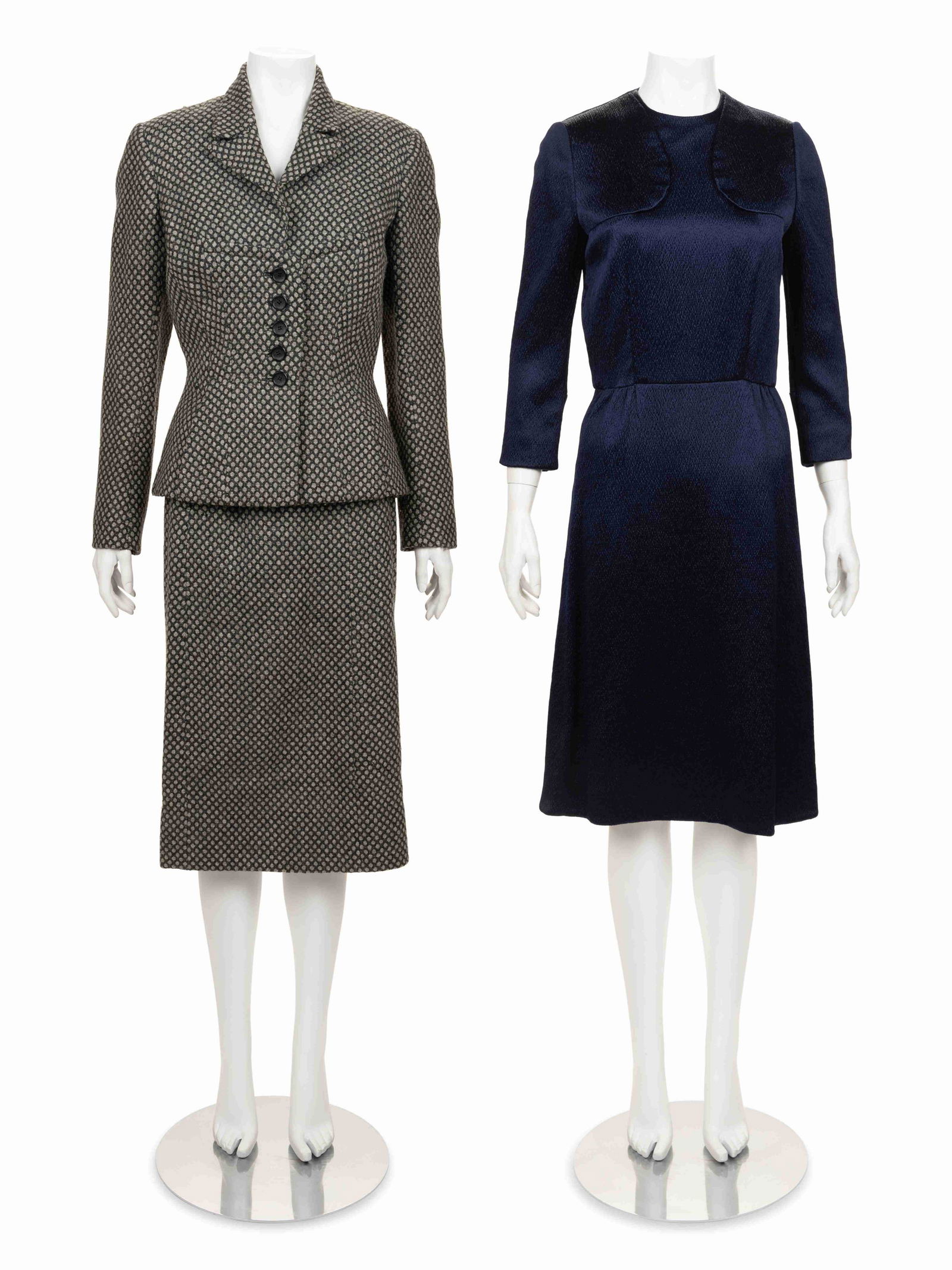Two Designer Ensembles: One Ben Reig Suit and One Mainbocher Dress, 1950-60s (1 of 7)