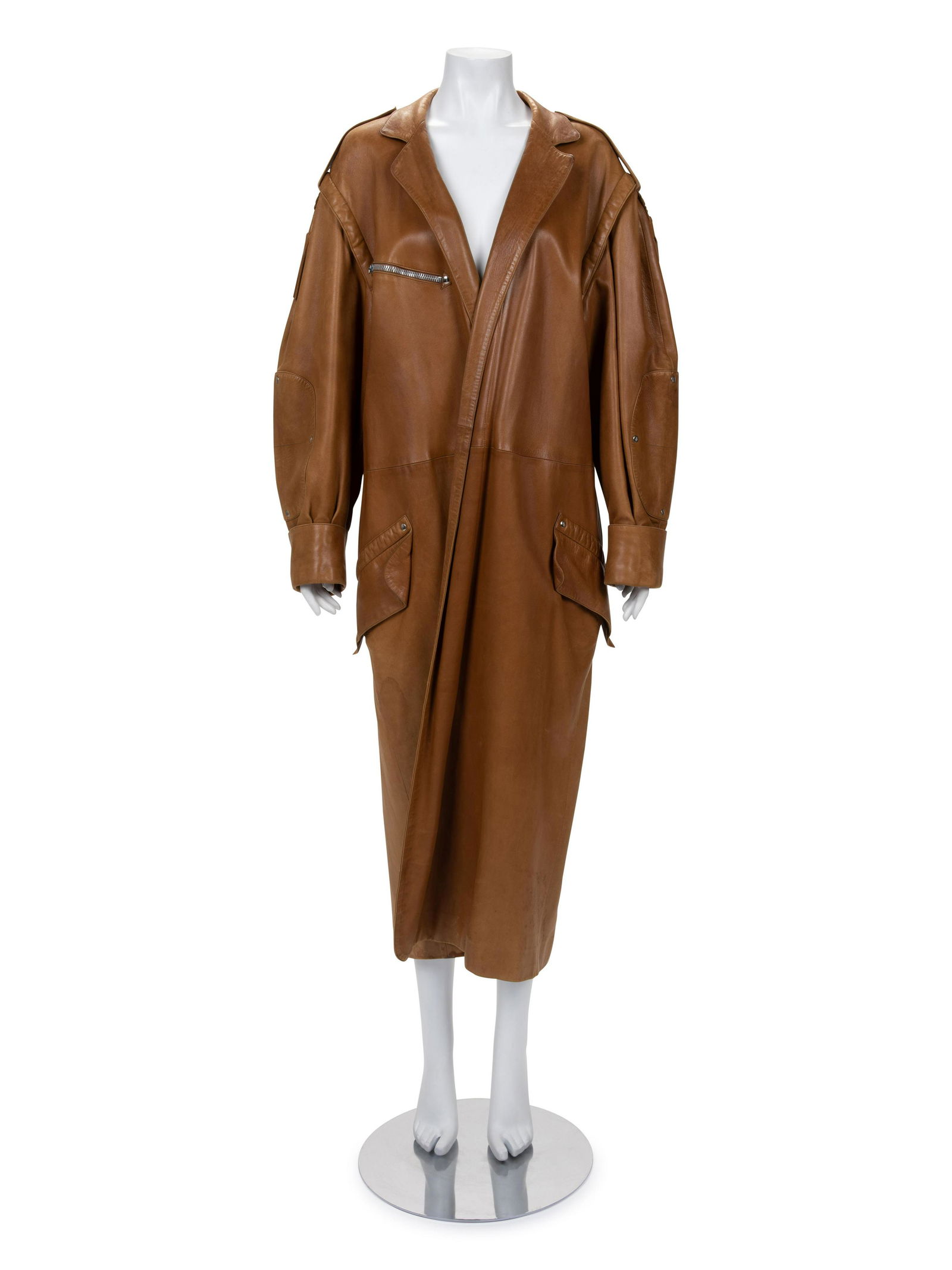 Claude Montana Leather Coat, c.1985 (1 of 5)