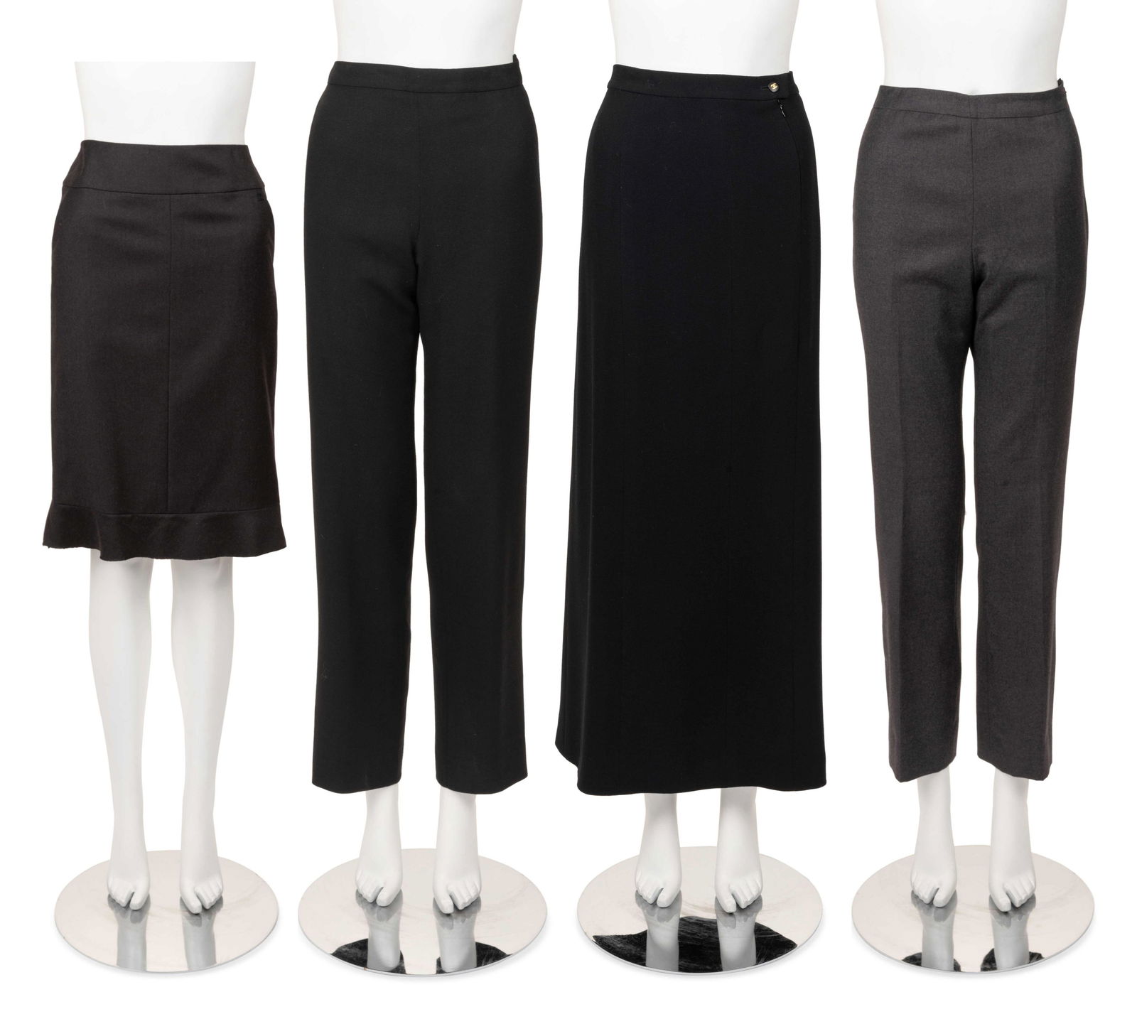 Four Chanel Bottom Separates: Two Pants and Two Skirts, 1990-2010s (1 of 3)