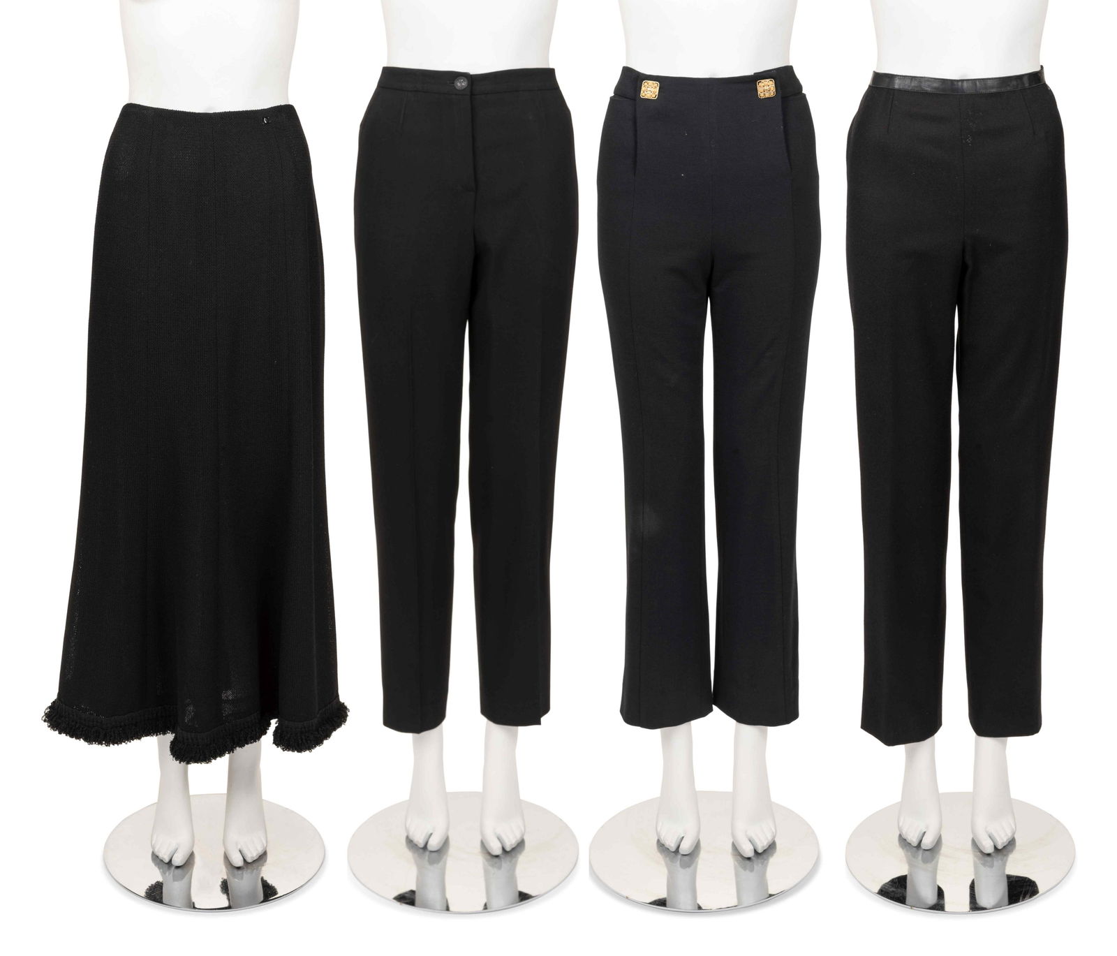 Four Chanel Bottom Separates: Three Pants and One Chanel Skirt, 2000-2010s (1 of 4)