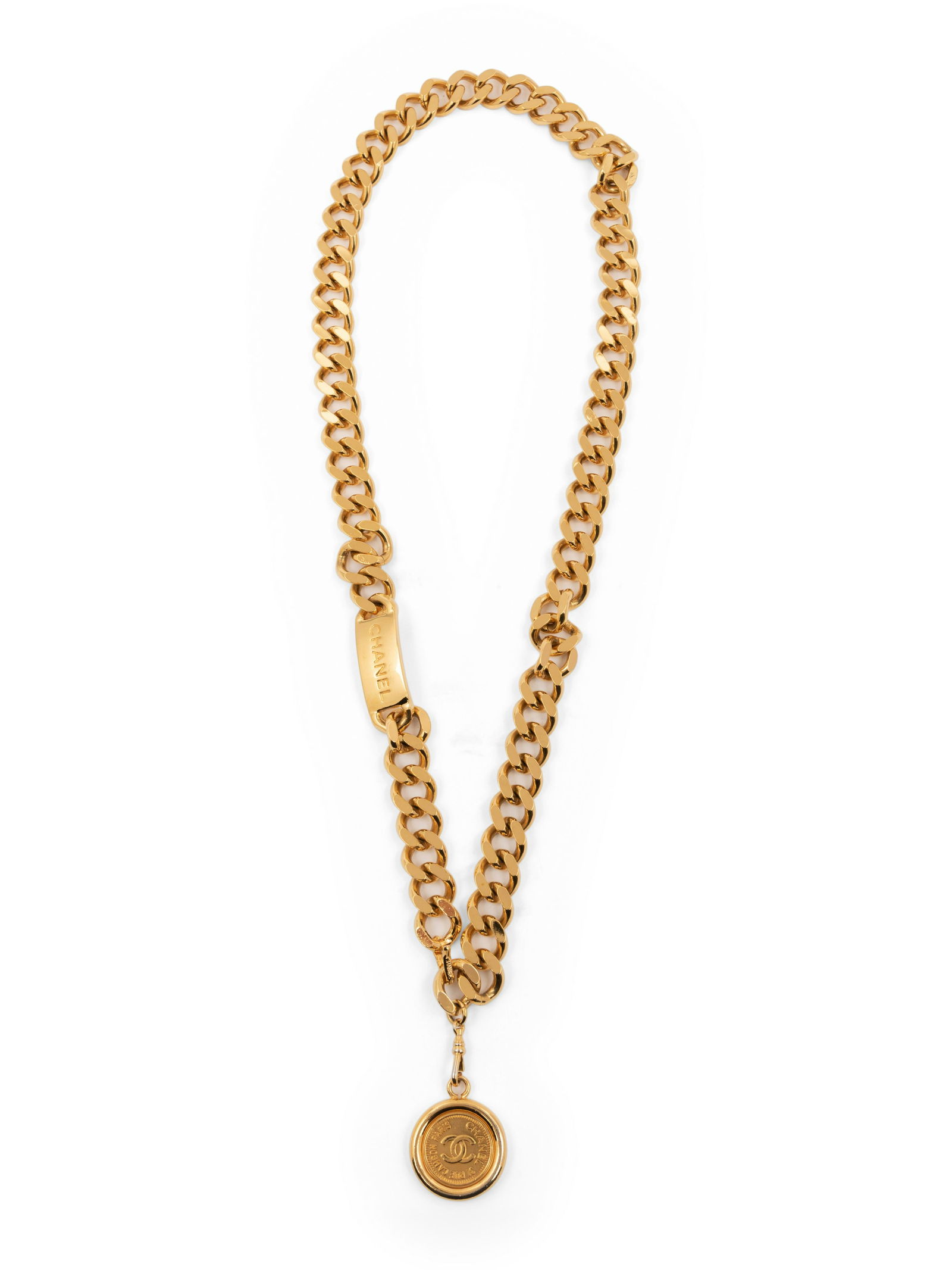 Chanel Engraved Plate and Chain Belt, Spring 1994 (1 of 3)