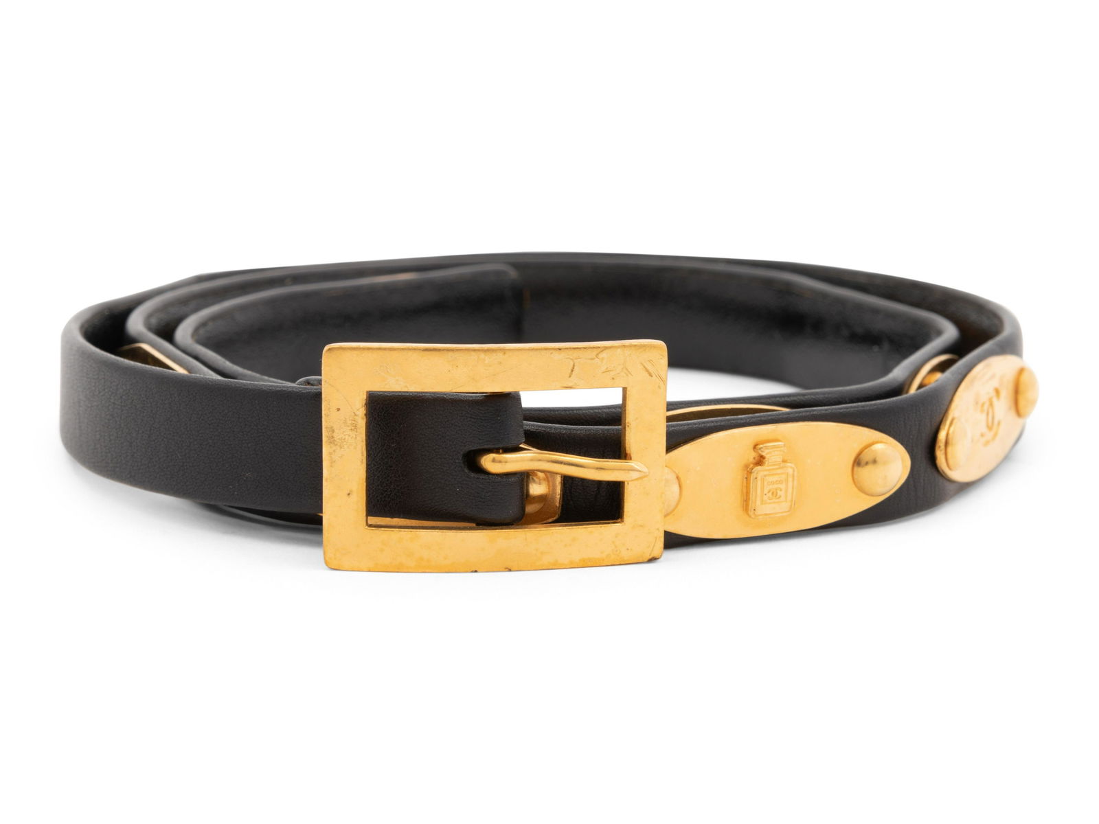 Chanel Leather Belt with Stamped Charms, Fall 1995 (1 of 3)