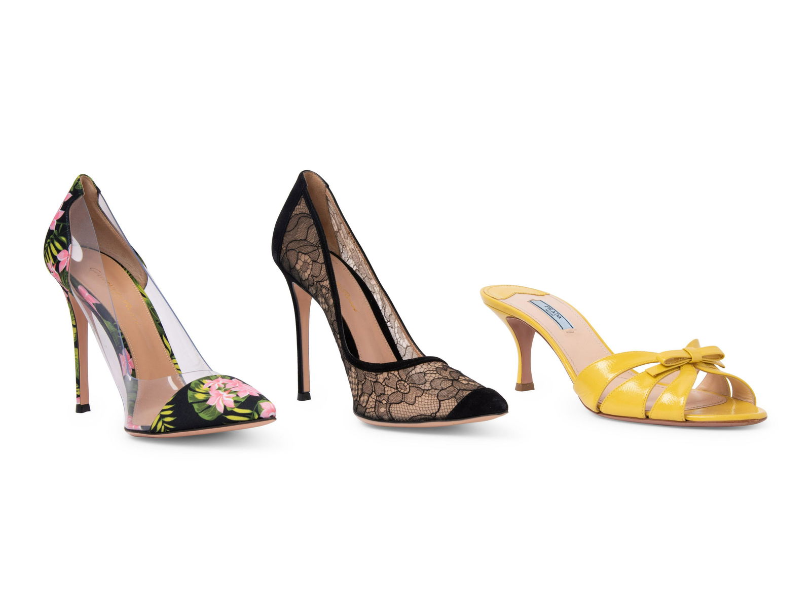 Three Pairs of Shoes: Two Rossi and One Prada, 2000-2010s (1 of 3)