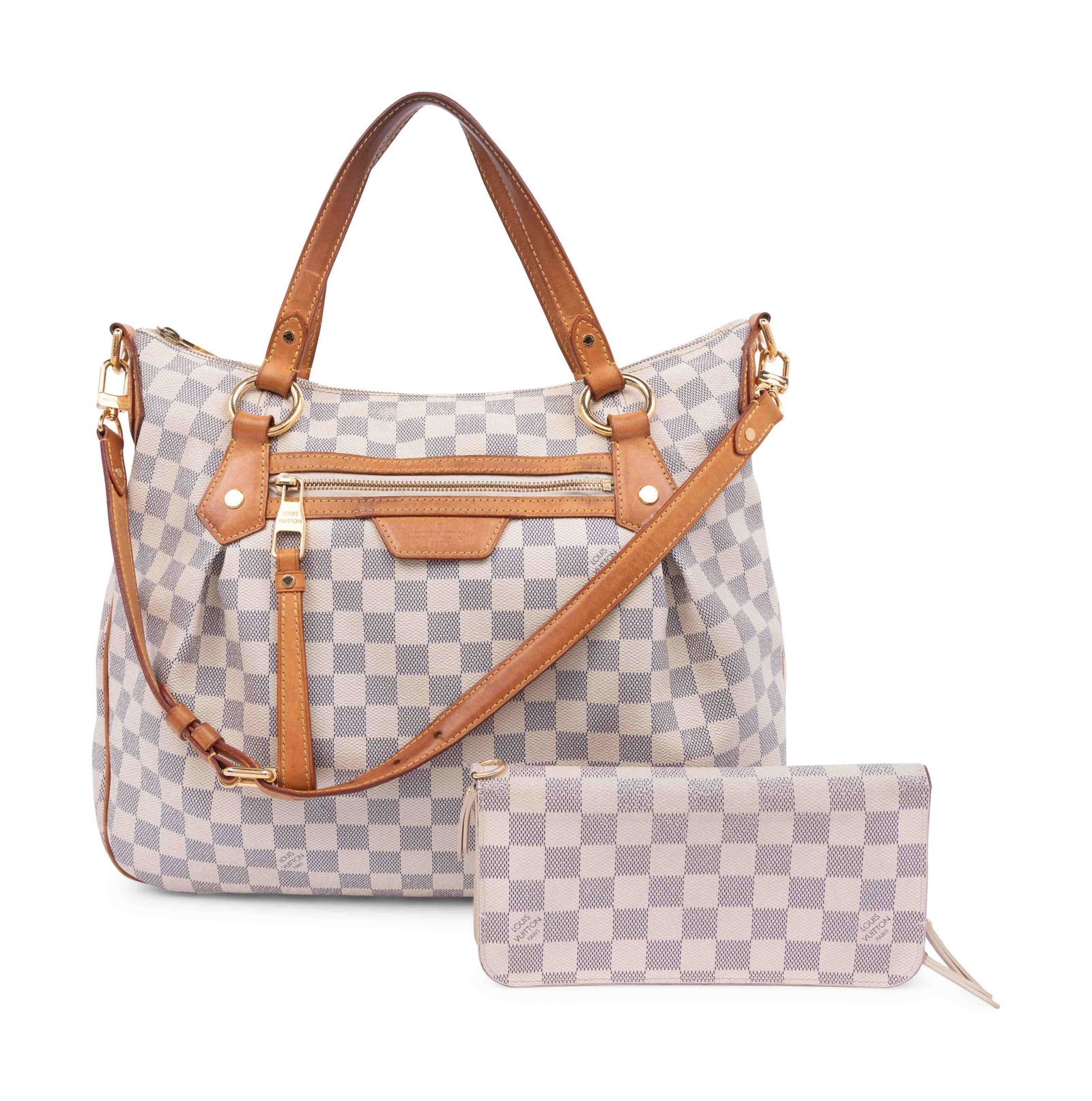 Two Louis Vuitton Damier Azur Items: One Handbag and One Wallet, 2012 (1 of 13)