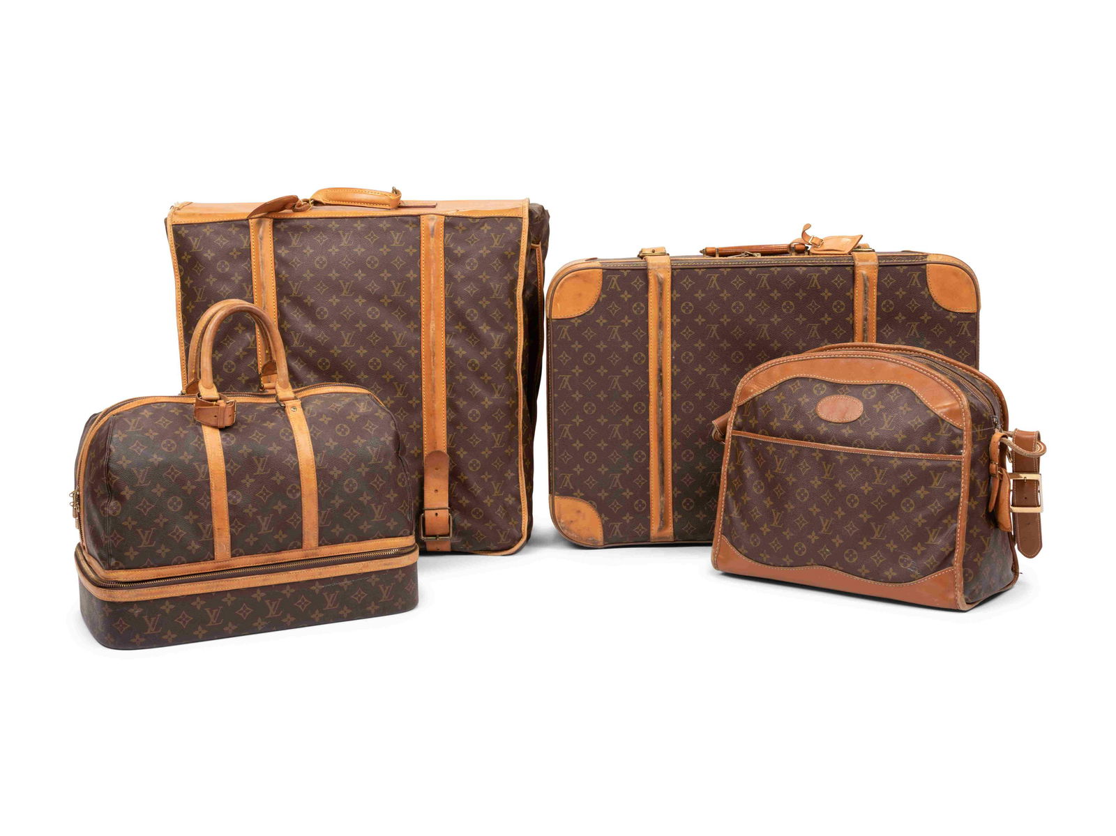 Four Louis Vuitton Luggage Pieces, 1970-80s (1 of 6)