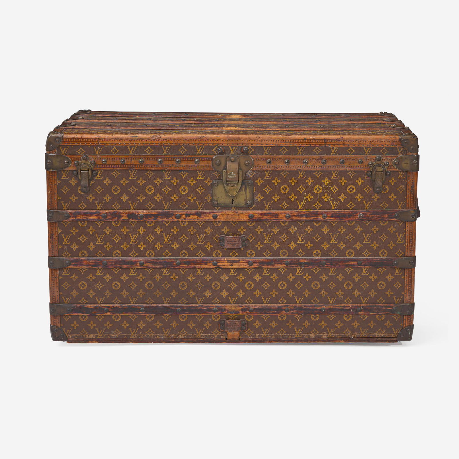 A Louis Vuitton monogrammed canvas steamer trunk early 20th century (1 of 6)