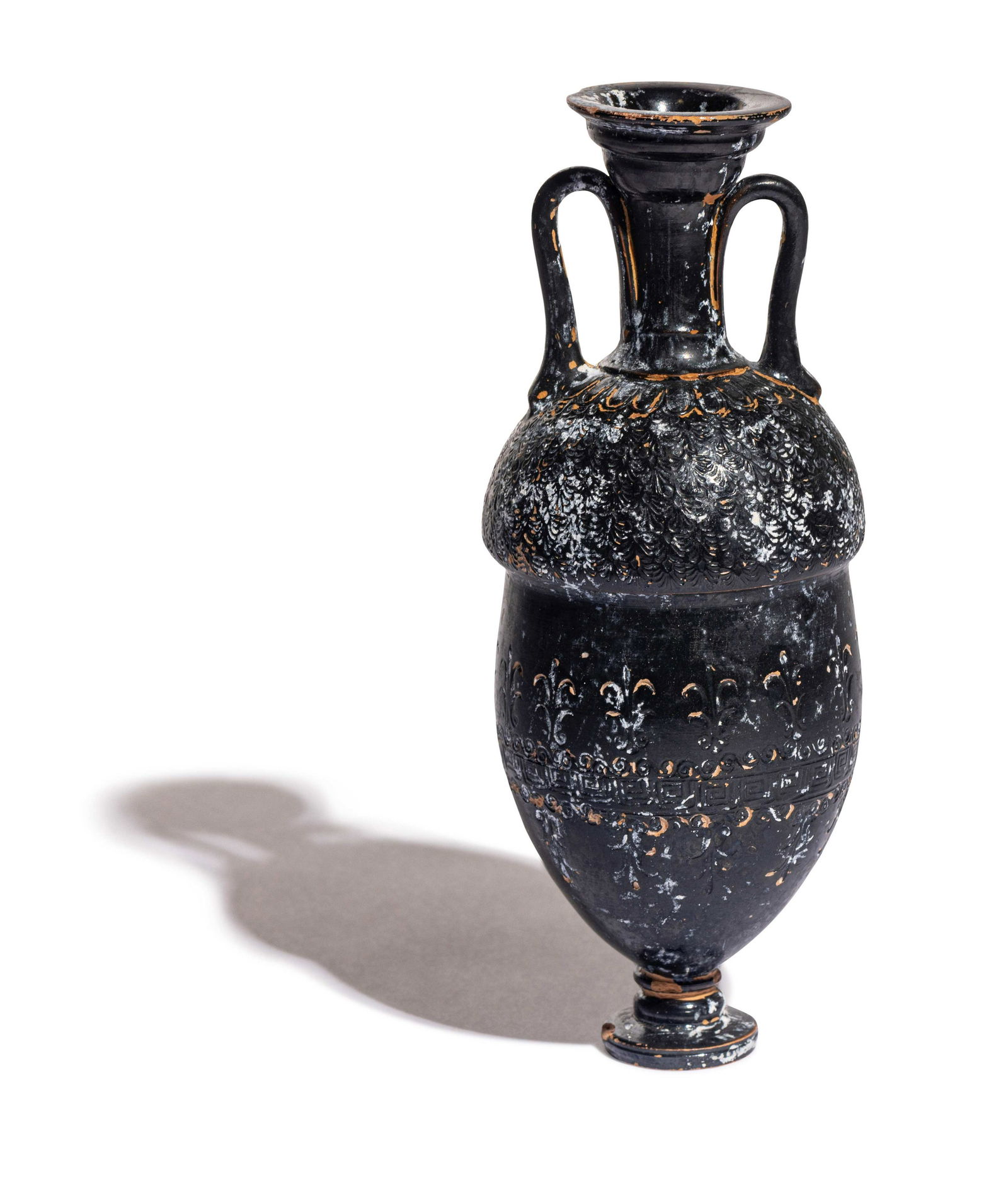 An Attic Black-Glazed Amphoriskos Height 5 1/4 inches (13.3 cm). (1 of 4)
