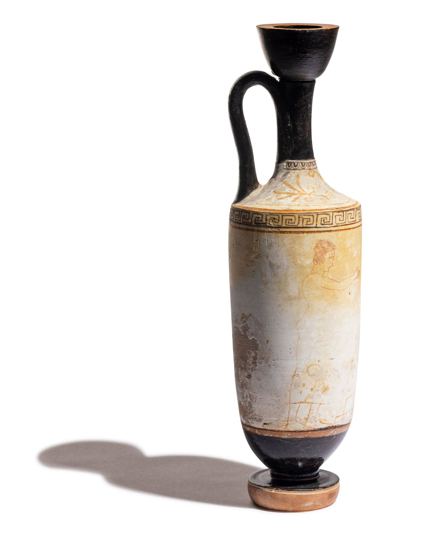 An Attic White-Ground Lekythos Height 10 1/2 inches (27 cm). (1 of 4)