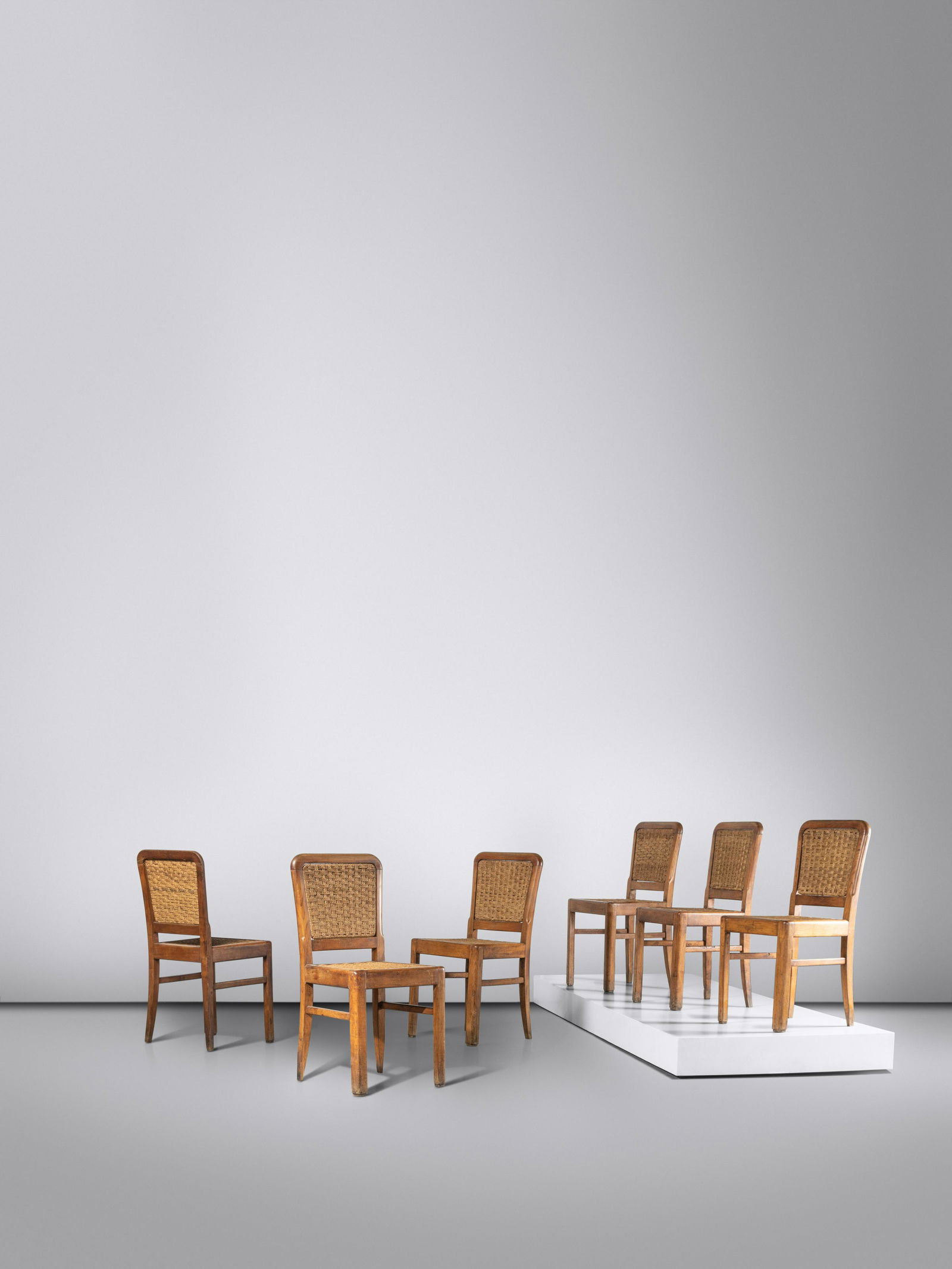 Spanish 20th Century Set of Six Cafe Chairs, c. 1940 (1 of 2)