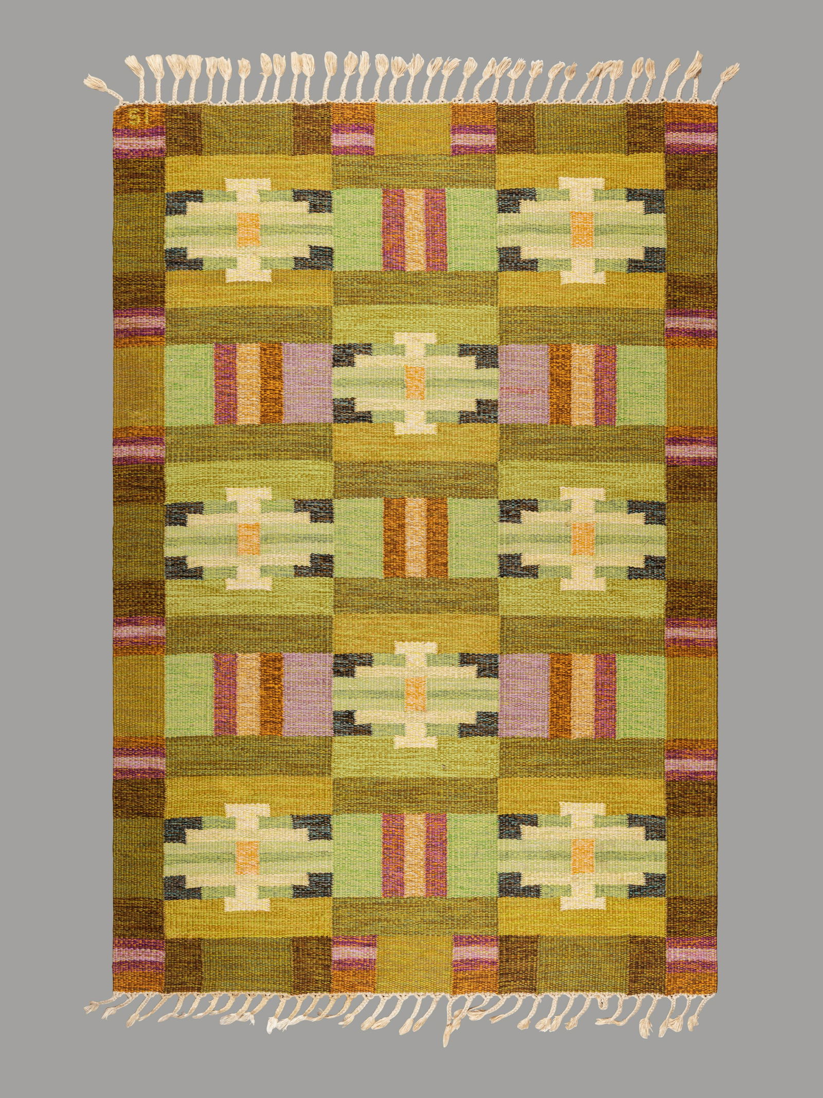 Ingegerd Silow (1916-2005) Flatweave Rug Sweden, c. 1950 (1 of 4)