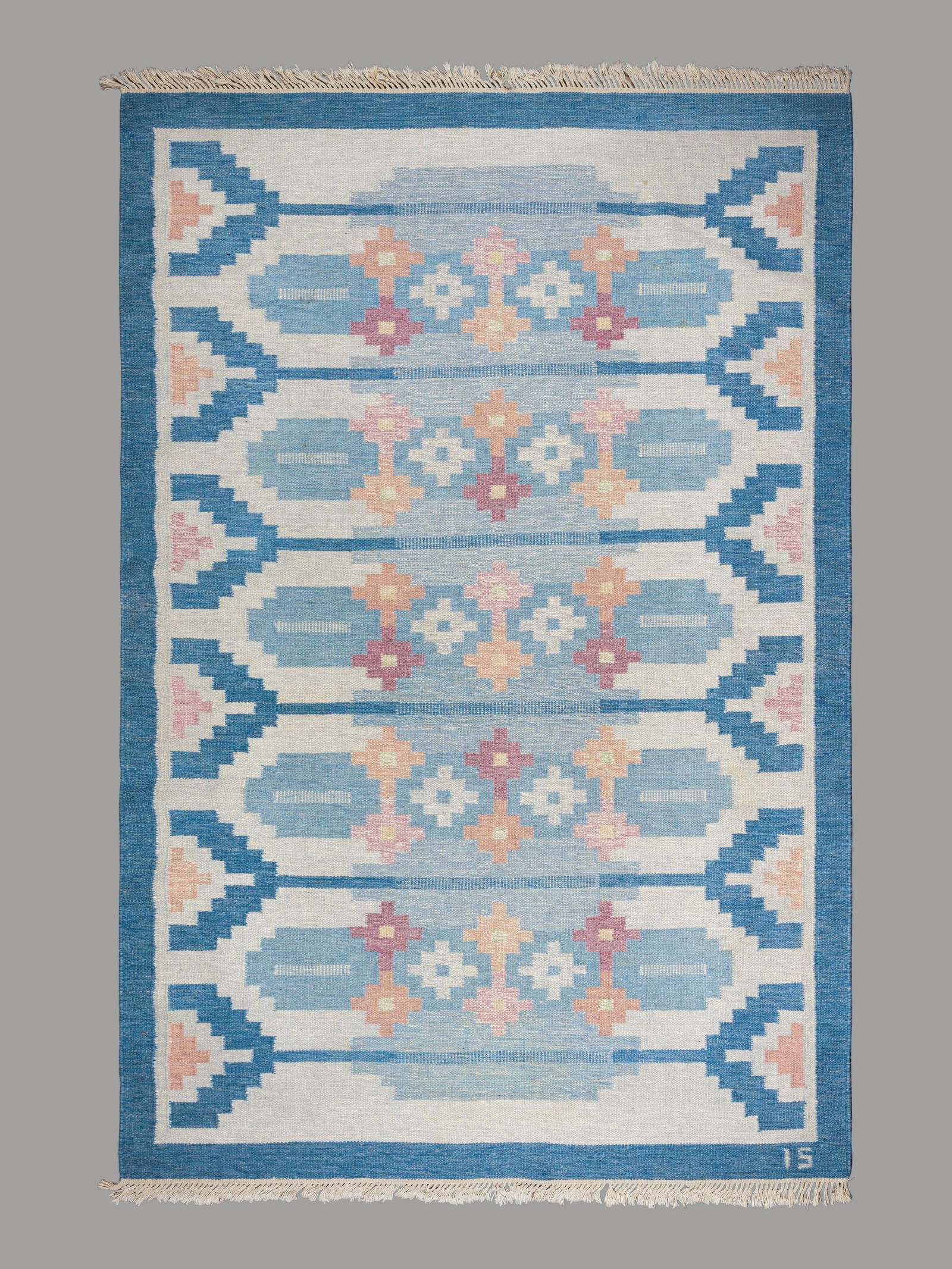 Ingegerd Silow (1916-2005) Flatweave Rug Sweden, c. 1960 (1 of 4)