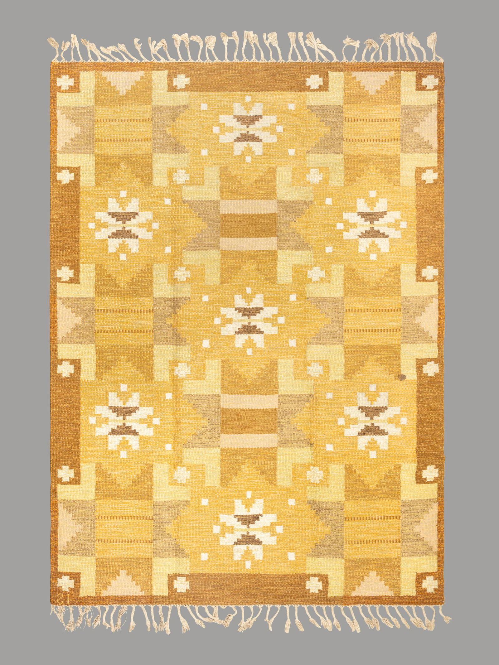 Ingegerd Silow (1916-2005) 'Follinge' Flatweave Rug, c. 1940 Axeco, Sweden (1 of 4)