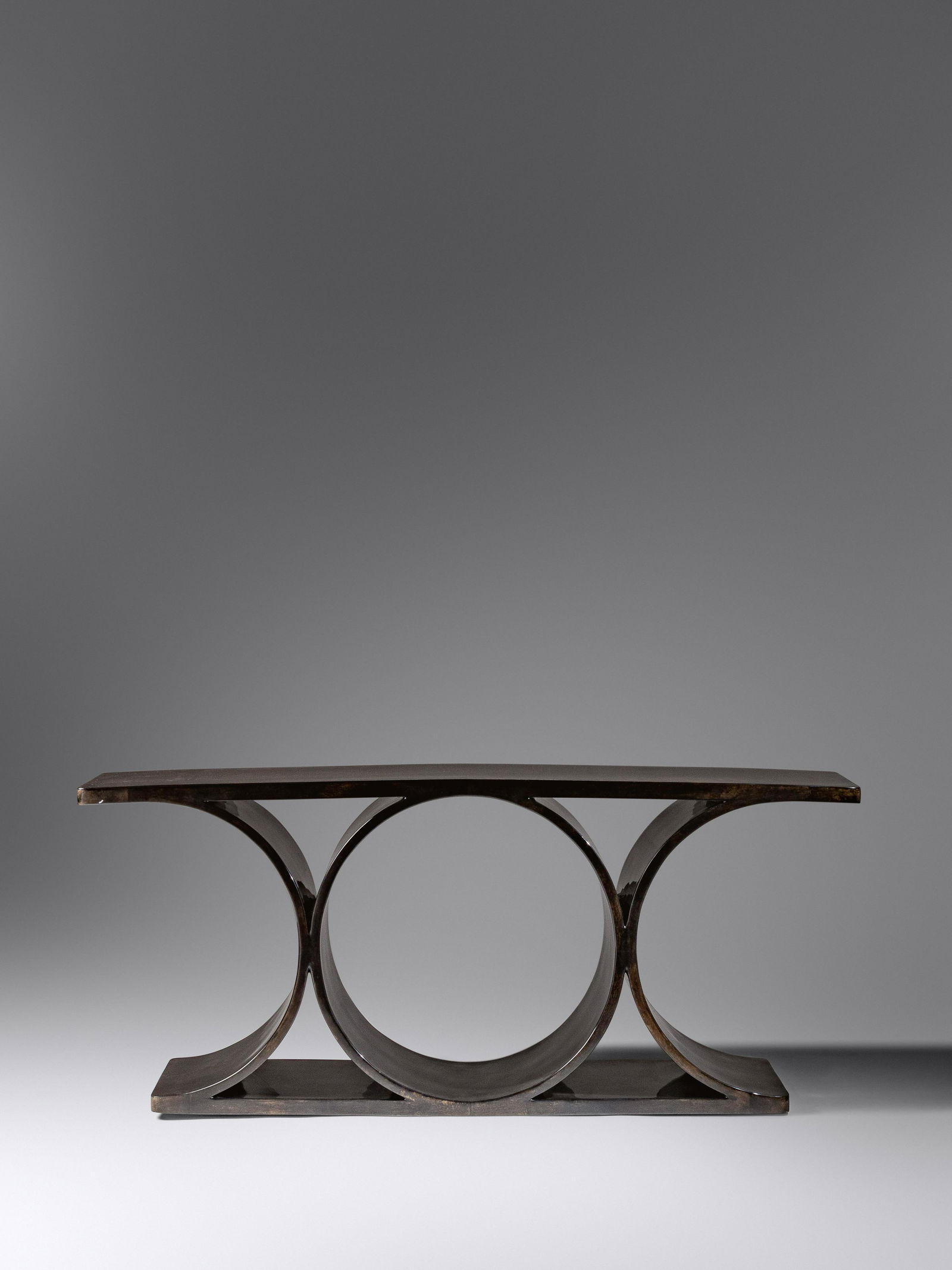 Karl Springer (1931-1991) Double 'JMF' Console Table Karl Springer Ltd., USA (1 of 3)