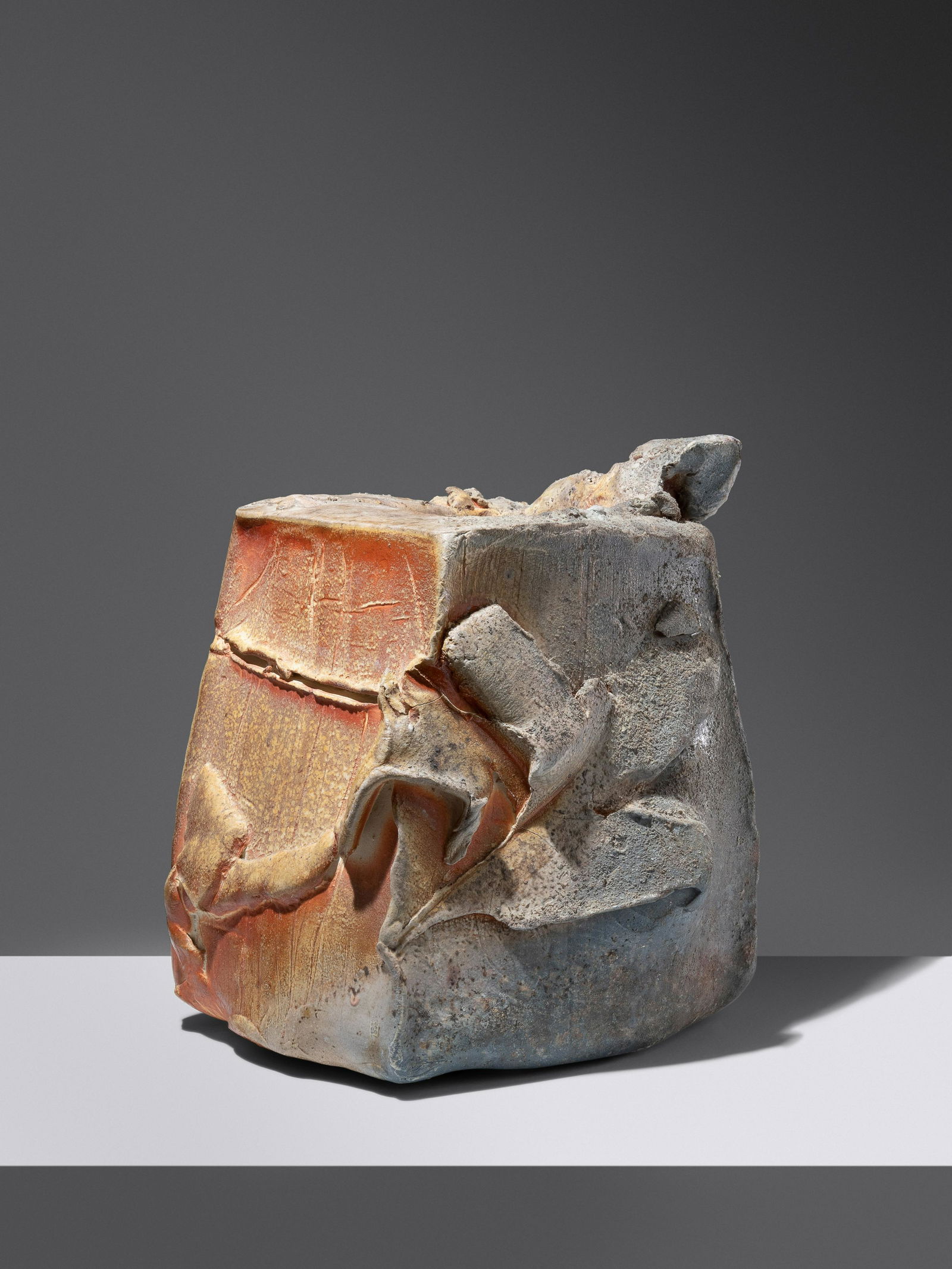 Don Reitz (1929-2014) 'Punch Out', 1999: Don Reitz (1929-2014) 'Punch Out', 1999 glazed stoneware signed 'Reitz 99' H 9 x W 8 1/2 x D 8 1/4 inches Property from the Estate of Robert and Ruth Vogele, Chicago, Illinois Provenance: Acquired dir