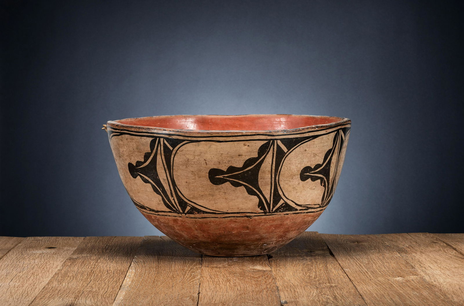 Kewa Pottery Dough Bowl, with Native Repair (1 of 1)