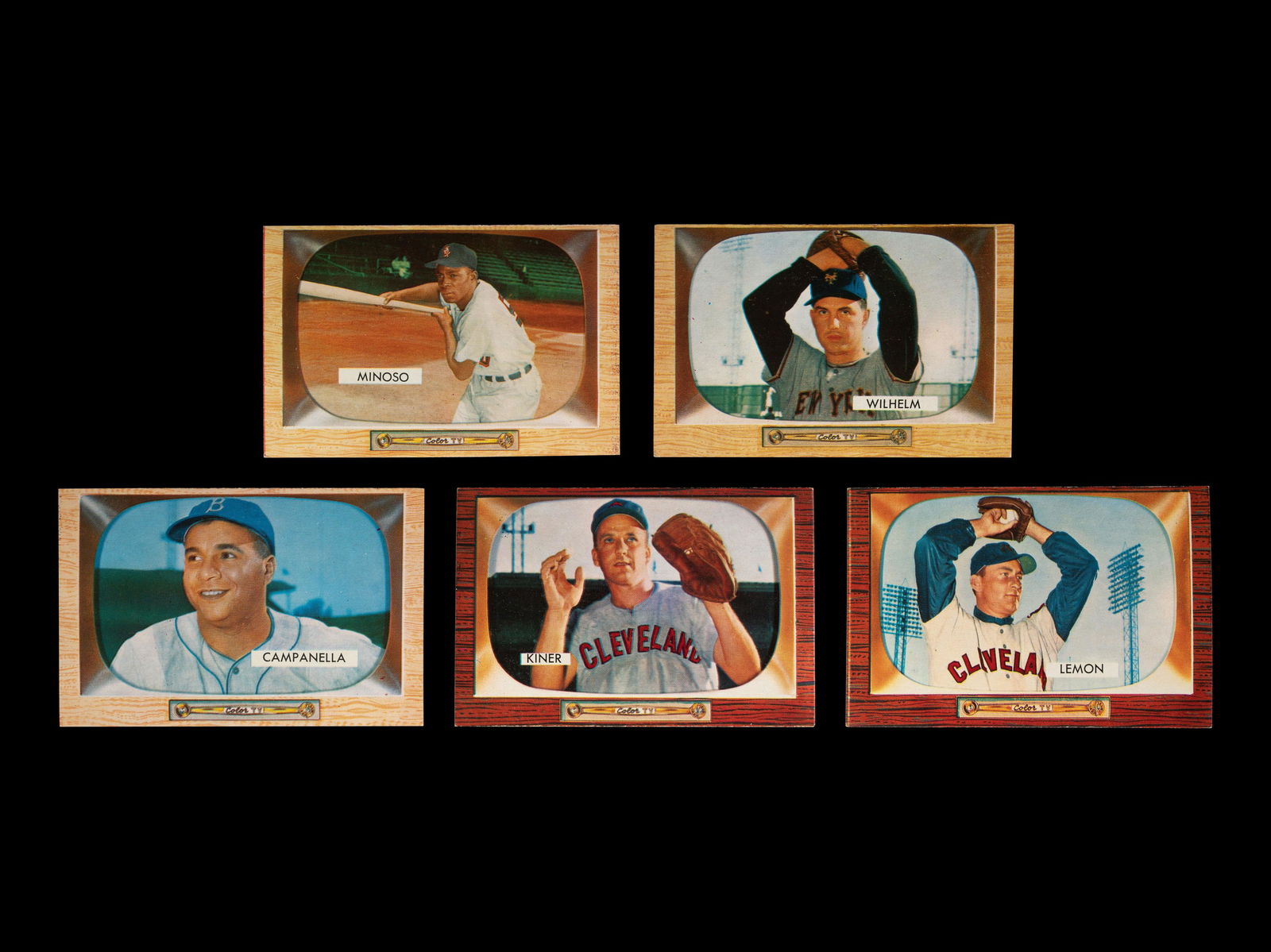 A Group of 160 1955 Bowman Baseball Cards Including Multiple Hall of Famers, (1 of 8)