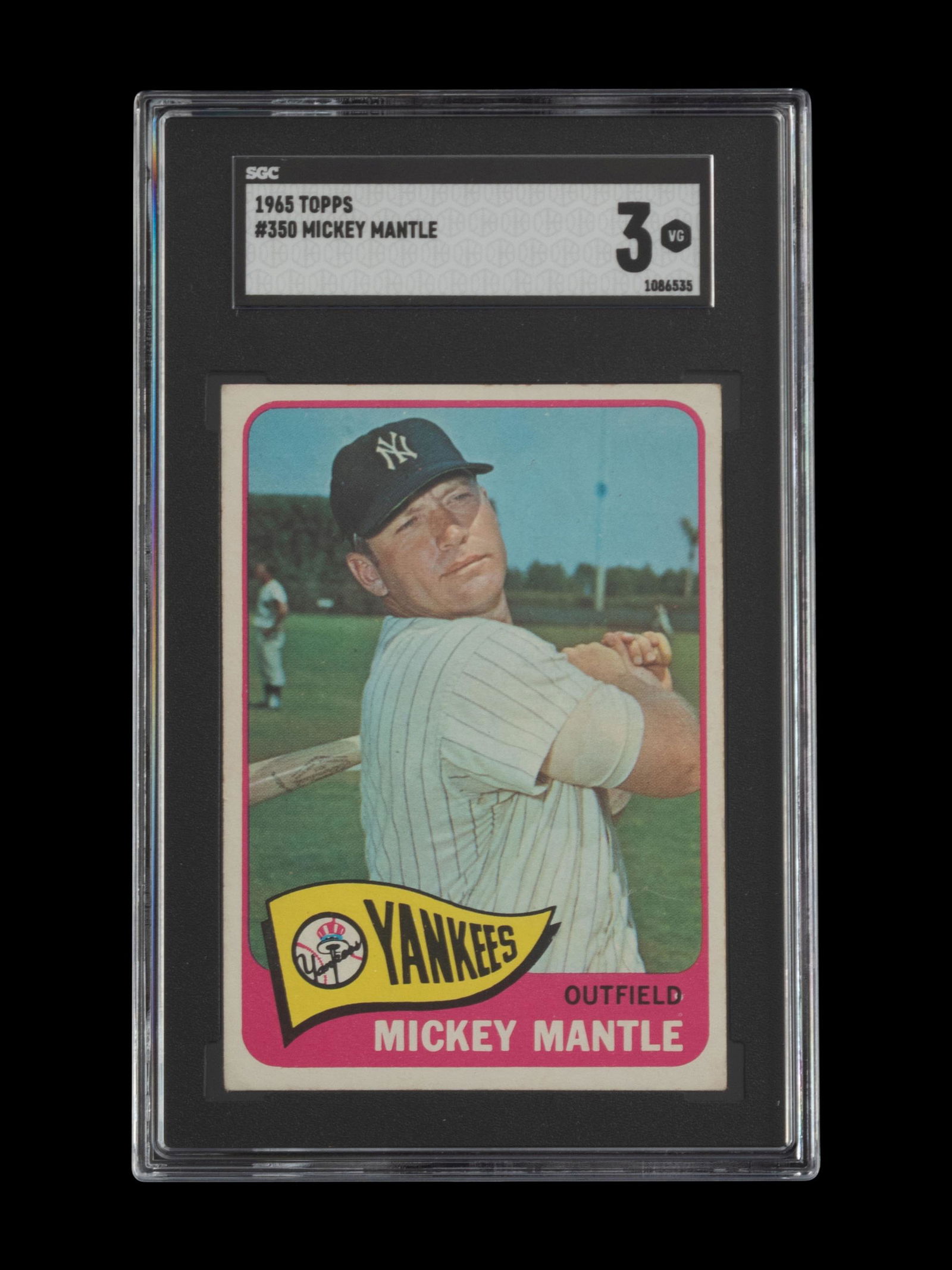 A 1965 Topps Mickey Mantle Baseball Card No. 350 (SGC 3 VG) (1 of 2)