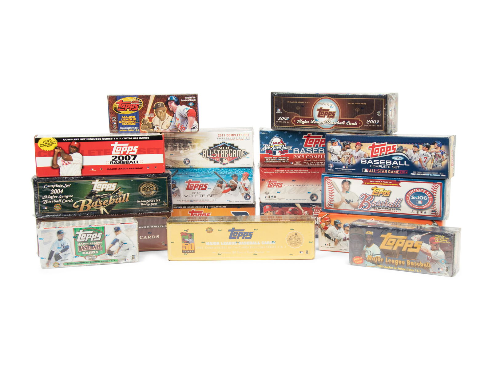 A Group of 1998-2014 Topps Baseball Card Complete Factory Sets (1 of 2)