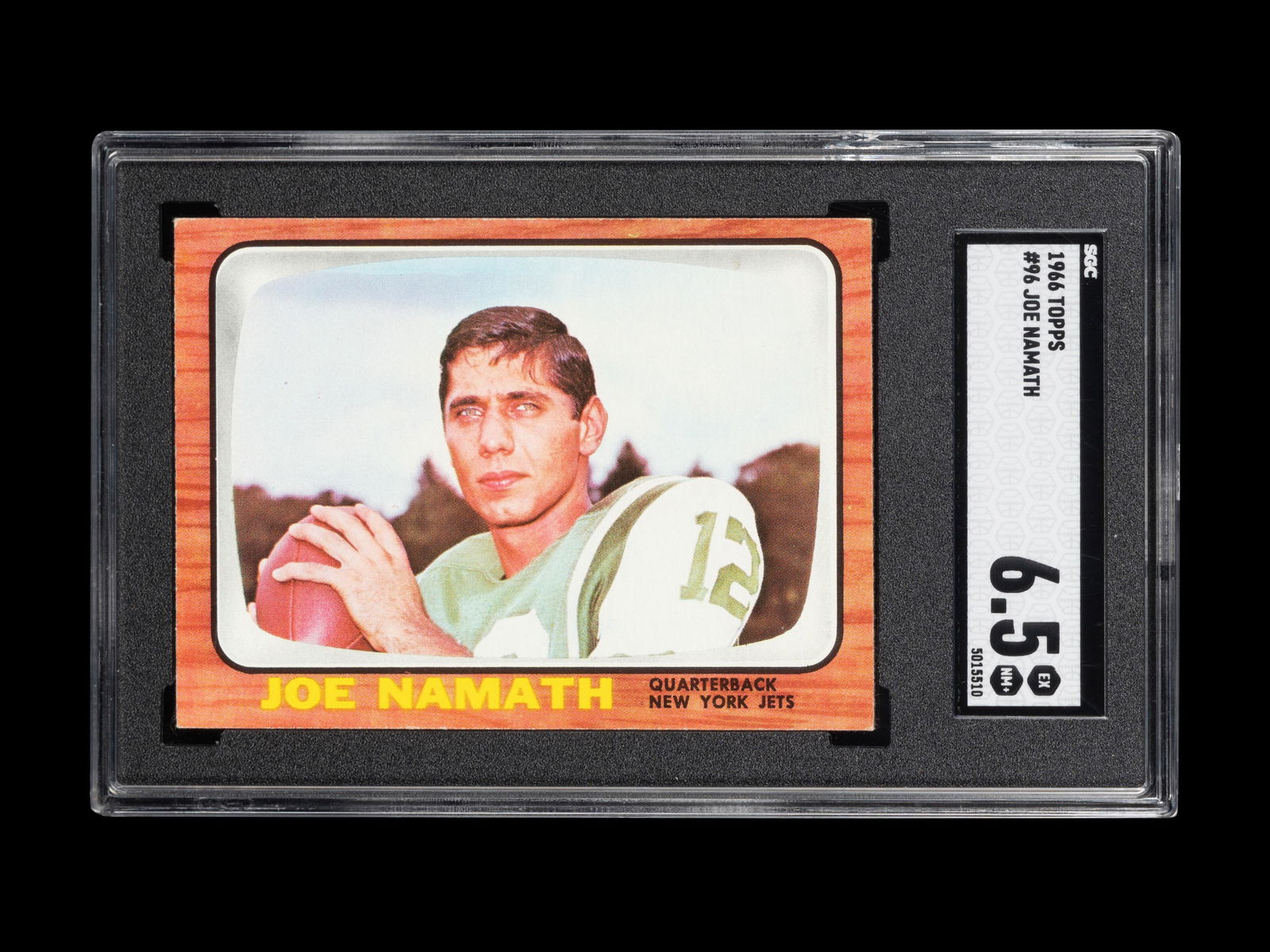 A 1966 Topps Joe Namath Football Card No. 96 (SGC 6.5) (1 of 2)