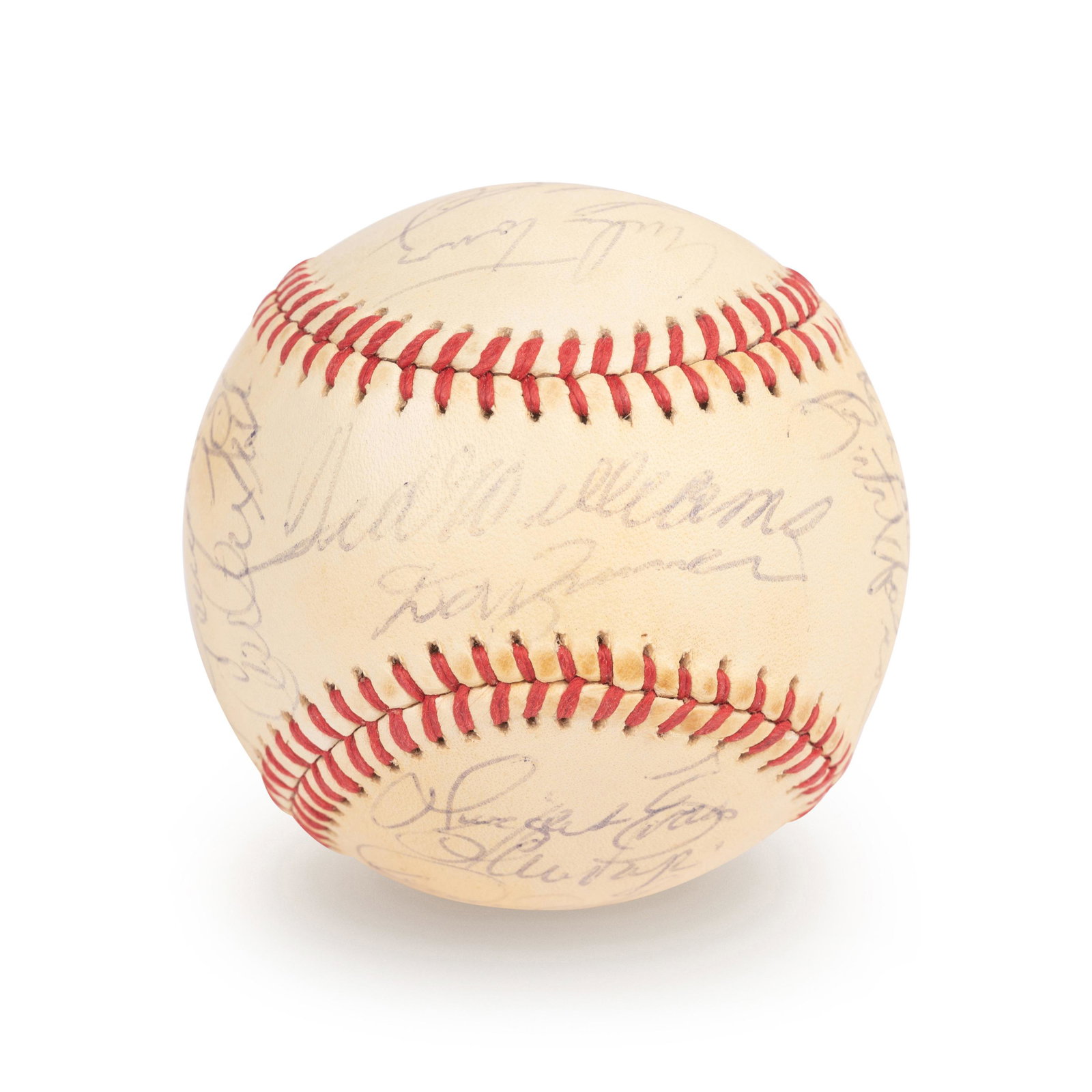 A 1979 Boston Red Sox Team Signed Autograph Baseball with 20 Signatures Including Ted Williams (1 of 7)