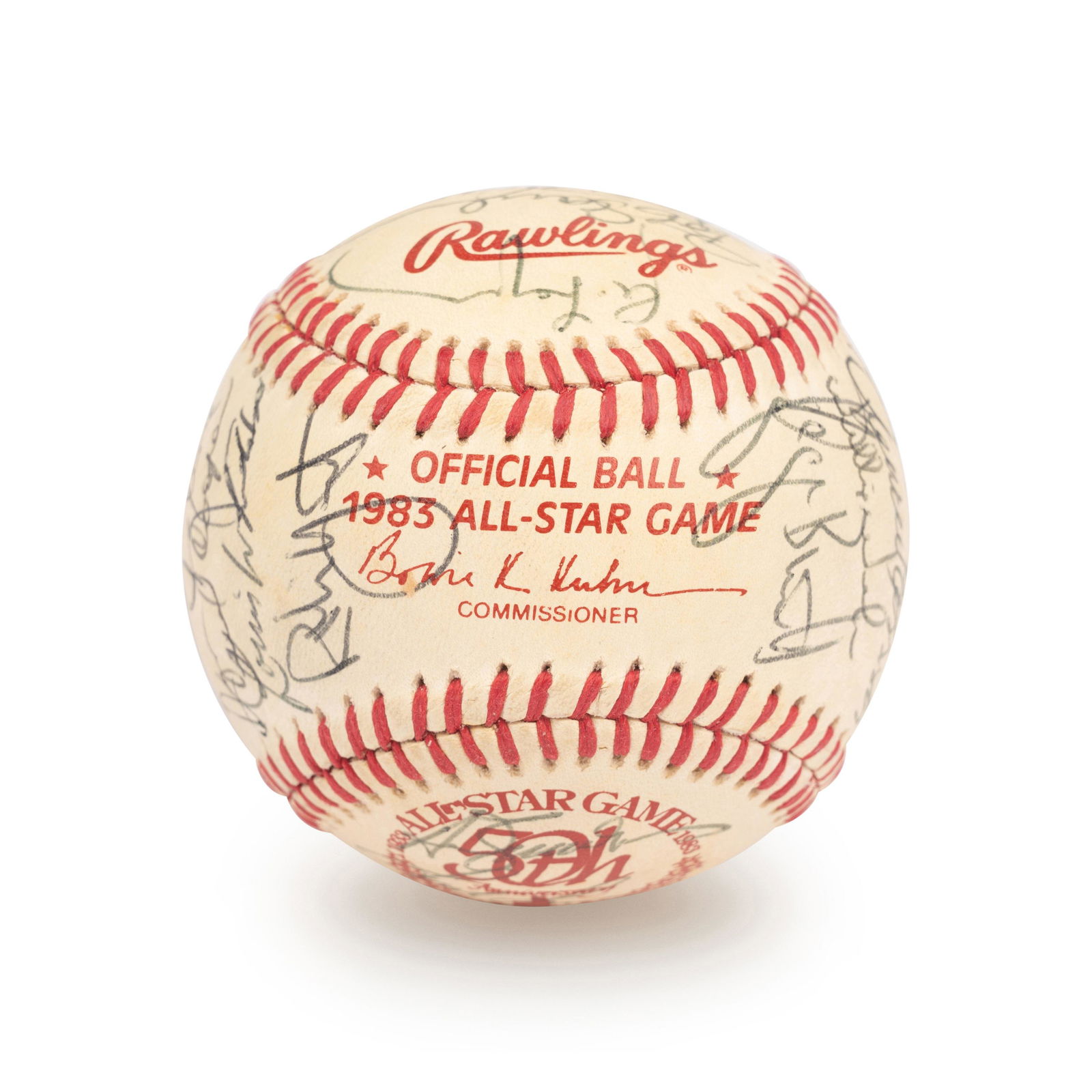 A 1983 All Star Game American League Team Signed Autograph Baseball with 30 Signatures (1 of 6)
