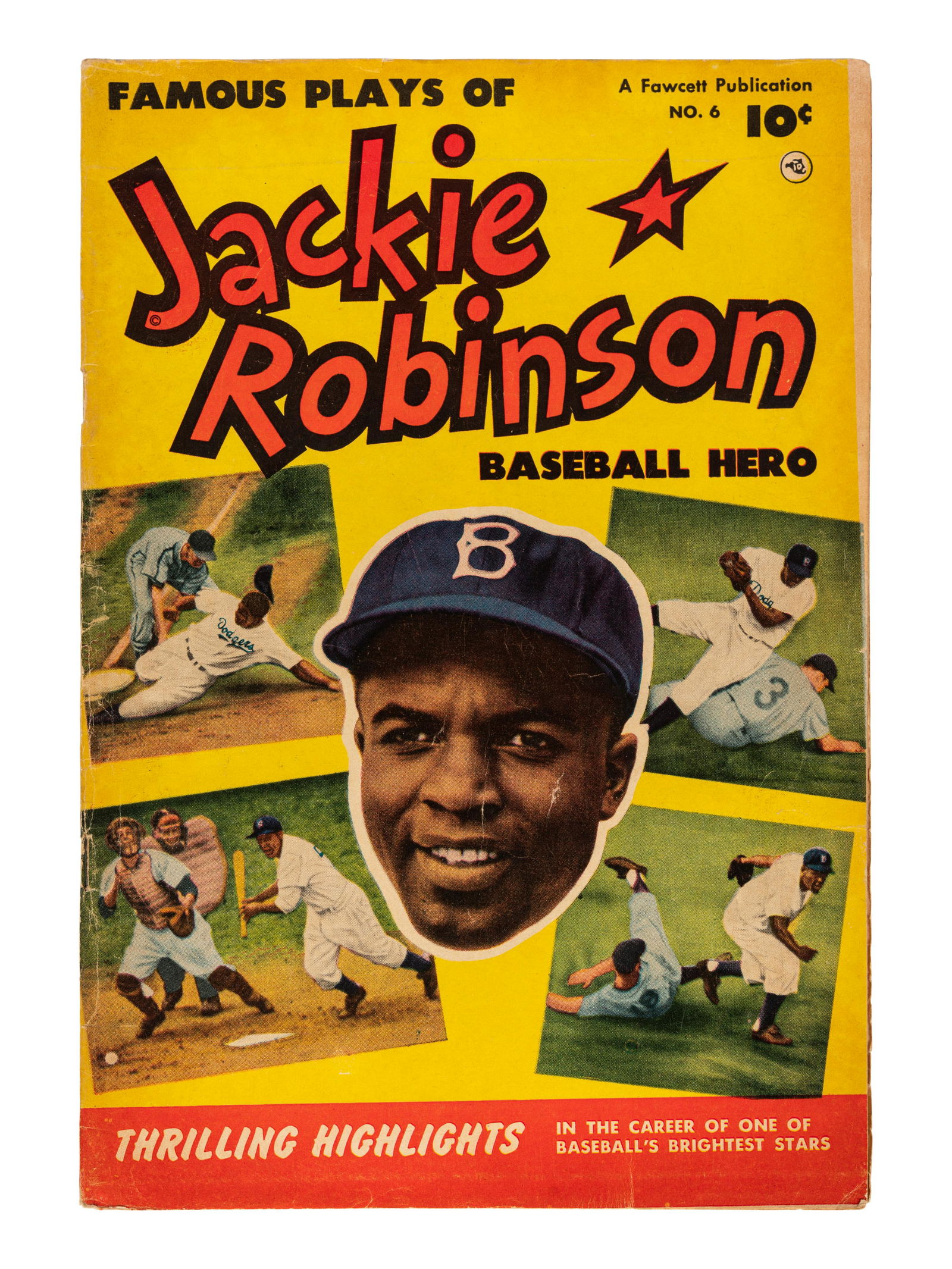 A 1952 Famous Plays of Jackie Robinson Comic Book (Fawcett) (1 of 3)