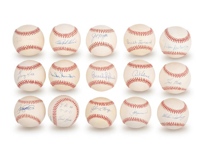 A Group of 15 Hall of Fame Signed Autograph Baseballs (Beckett