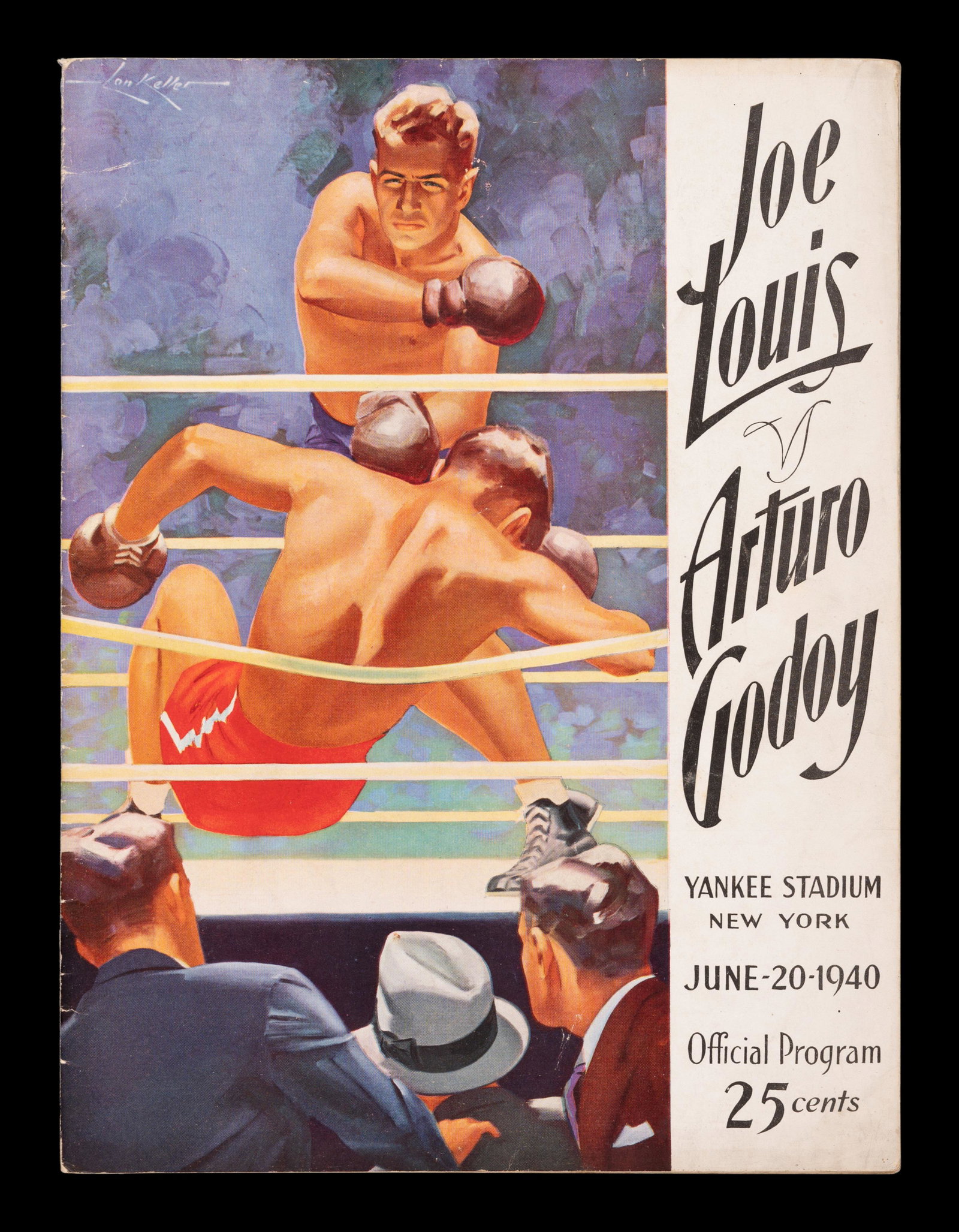 A June 20 1940 Joe Louis vs. Arturo Godoy Heavyweight Boxing Championship On Site Fight Program (1 of 4)
