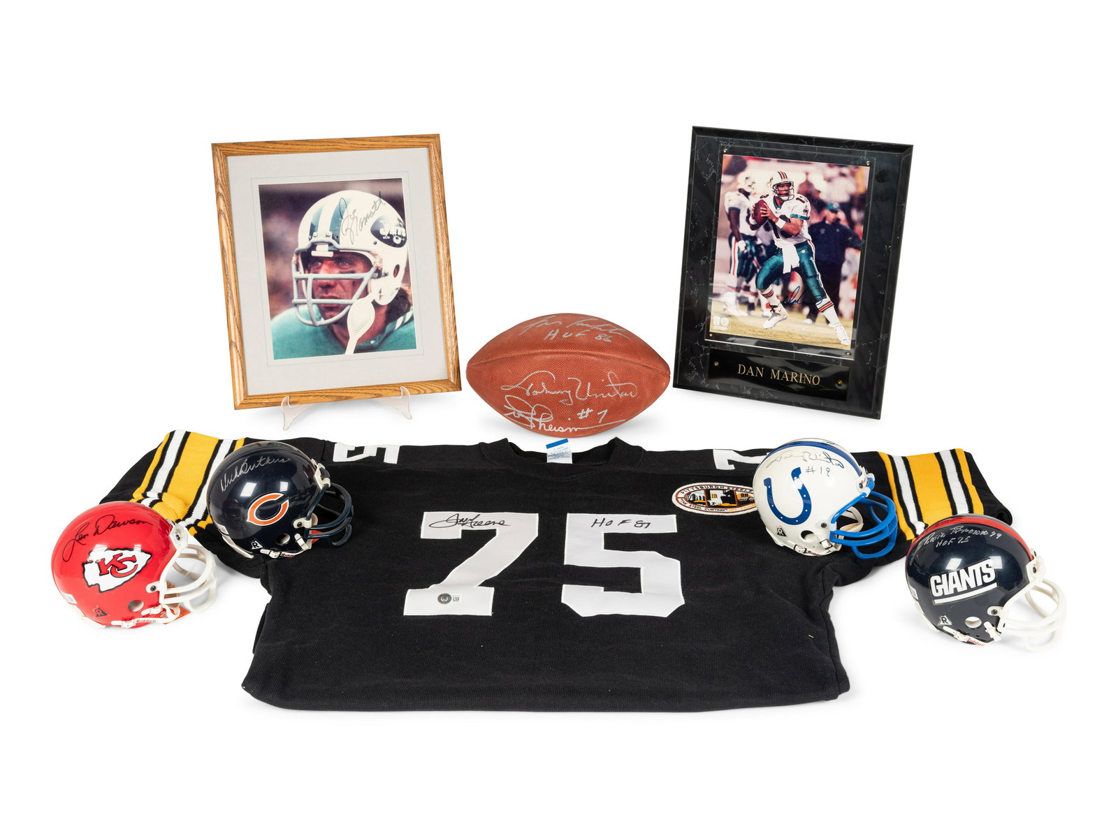 A Group of Eight Pro Football Hall of Fame Signed Autograph Items (Beckett Authentication Services (1 of 12)