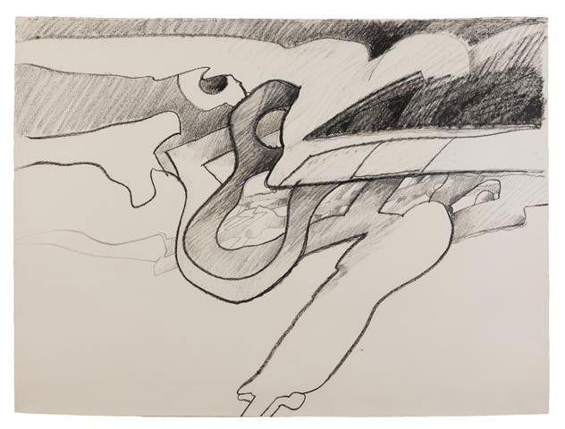 Richard Howard Hunt, (American, b. 1935), Untitled: Richard Howard Hunt (American, b. 1935) Untitled crayon 30 1/4 x 41 inches. Property from the Estate of Tom G. and Mary Jane McClain, Phoenix, Arizona Exhibited: Fort Wayne, Indiana, Fort Wa