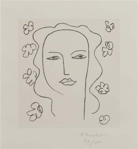 Henri Matisse, (French, 1869-1954), Madeline - Etu: Henri Matisse (French, 1869-1954) Madeline - Etude, 1950-51 lithograph edition 119/200, signed H. Matisse (lower right) 8 1/4 x 7 3/4 inches.