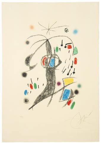 Joan Miro, (Spanish, 1893-1983), Maravillas Con Va: Joan Miro (Spanish, 1893-1983) Maravillas Con Variaciones Acrosticas en el Jardin de Miro color lithograph edition 62/75, signed Miro (lower right) 19 x 13 1/2 inches.