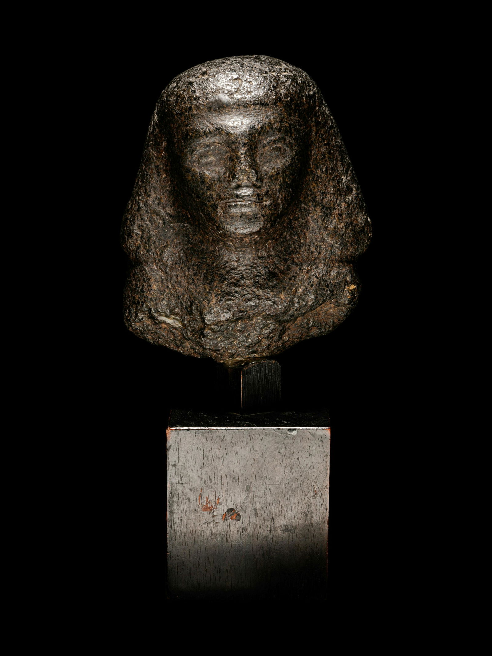 An Egyptian Granite Head Height 5 11/16 inches (14.5 cm). (1 of 3)