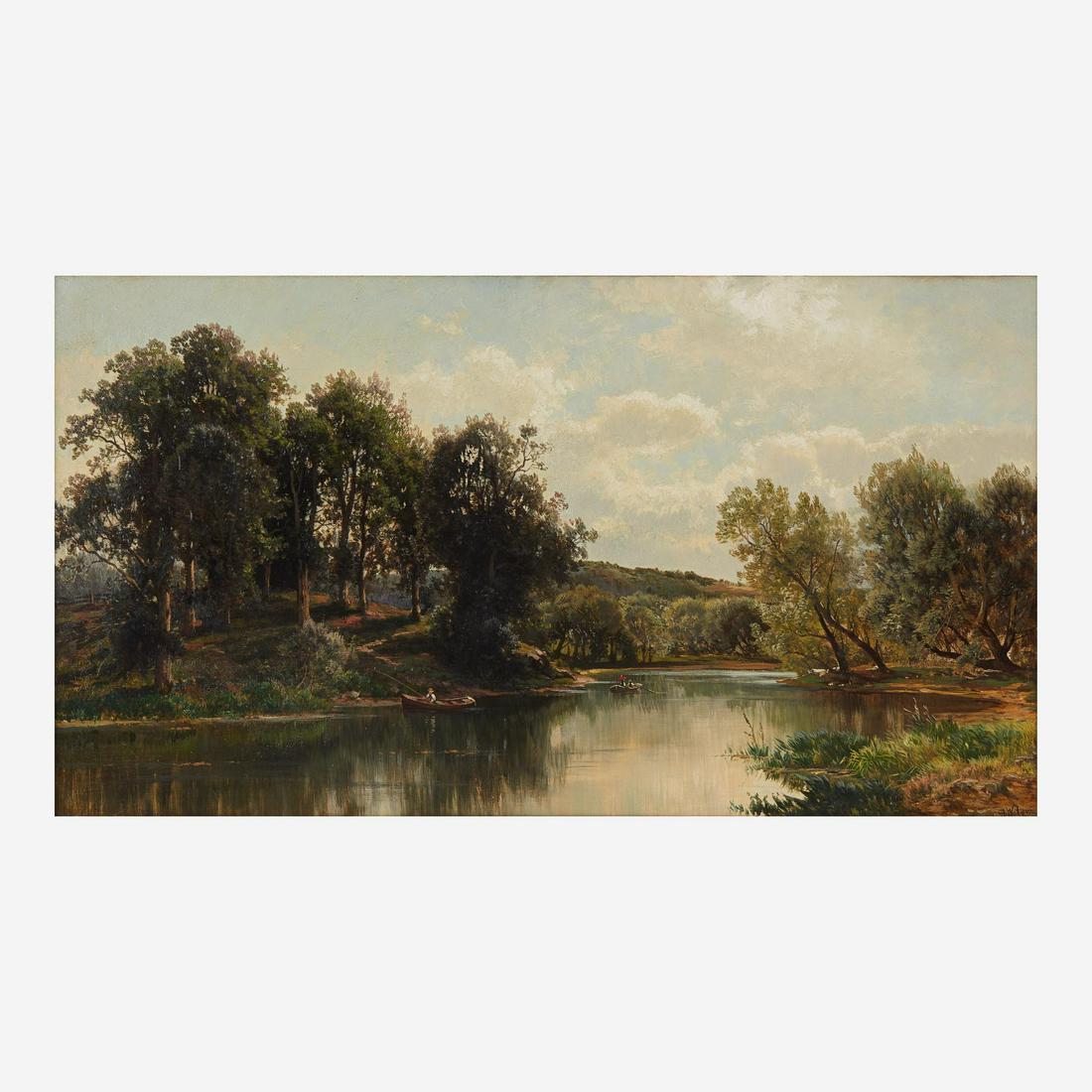 Carl Weber (American, 1850-1921) Boating on the Brandywine (1 of 4)