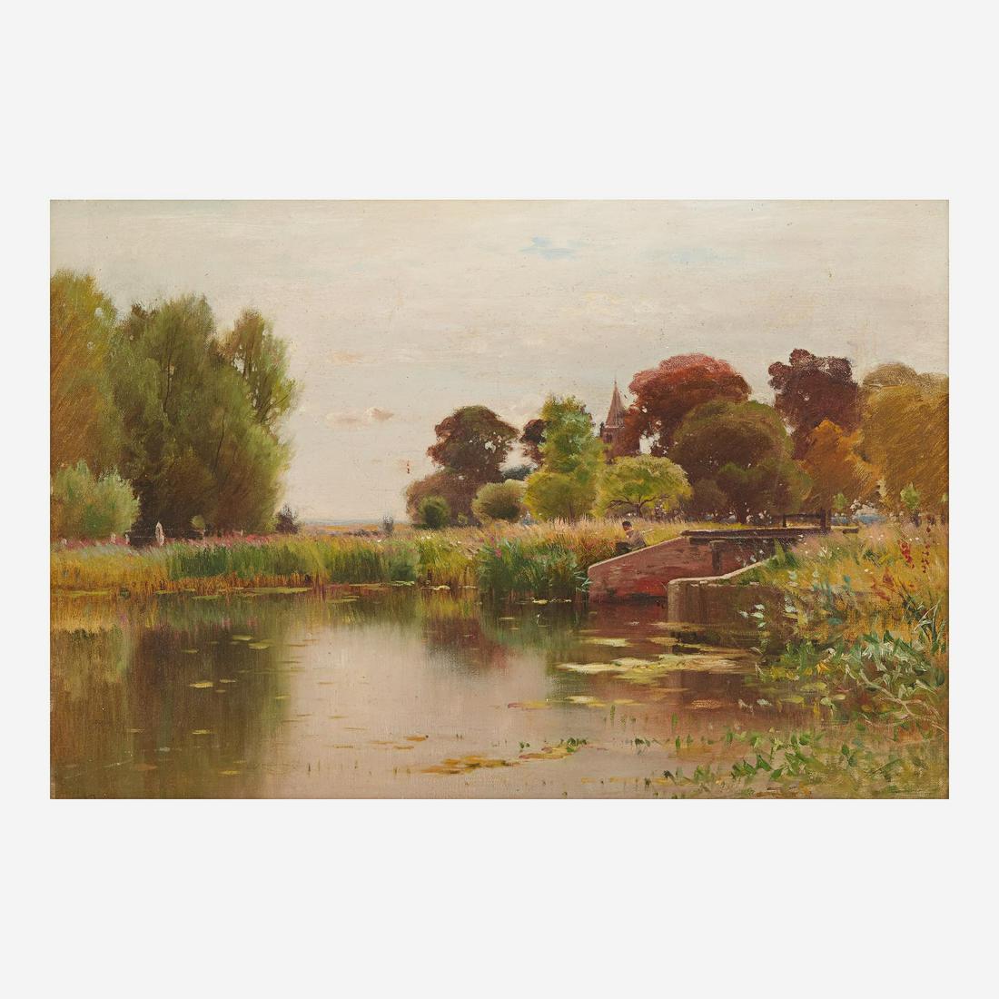 Arthur Parton (American, 1842-1914) Summer Respite: Arthur Parton (American, 1842-1914) Summer Respite Signed 'Arthur Parton' bottom left; also illegibly inscribed on the upper stretcher verso, oil on canvas16 1/2 x 24 in. (41.9 x 70.0cm) Provenance P