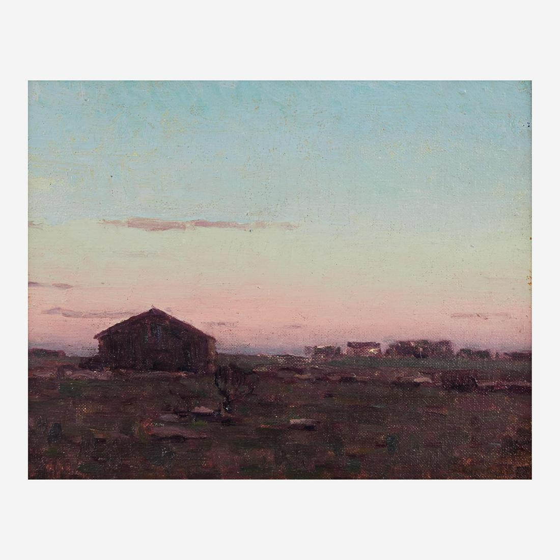 Harry Leith-Ross (American, 1886–1973) Early Lamplight: Harry Leith-Ross (American, 1886â€“1973) Early Lamplight Signed indistinctly bottom right; also titled and signed verso, oil on canvas laid down to board8 1/4 x 10 3/8 in. (21 x 26.4cm)Executed c