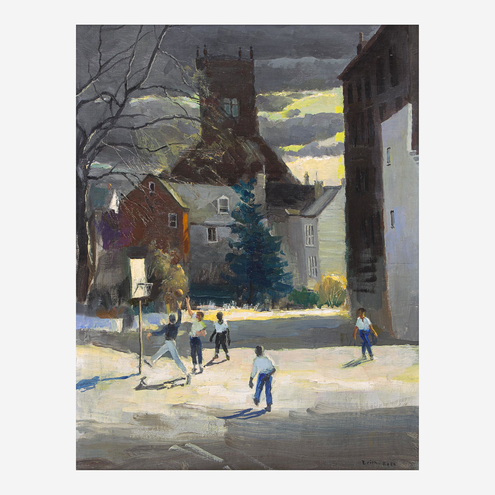 Harry Leith-Ross (American, 1886–1973) A Place in the Sun: Harry Leith-Ross (American, 1886â€“1973) A Place in the Sun Signed 'Leith-Ross' bottom right, oil on canvas laid down to board17 x 13 1/2 in. (43.2 x 34.3cm) Provenance Golden Door Gallery, New