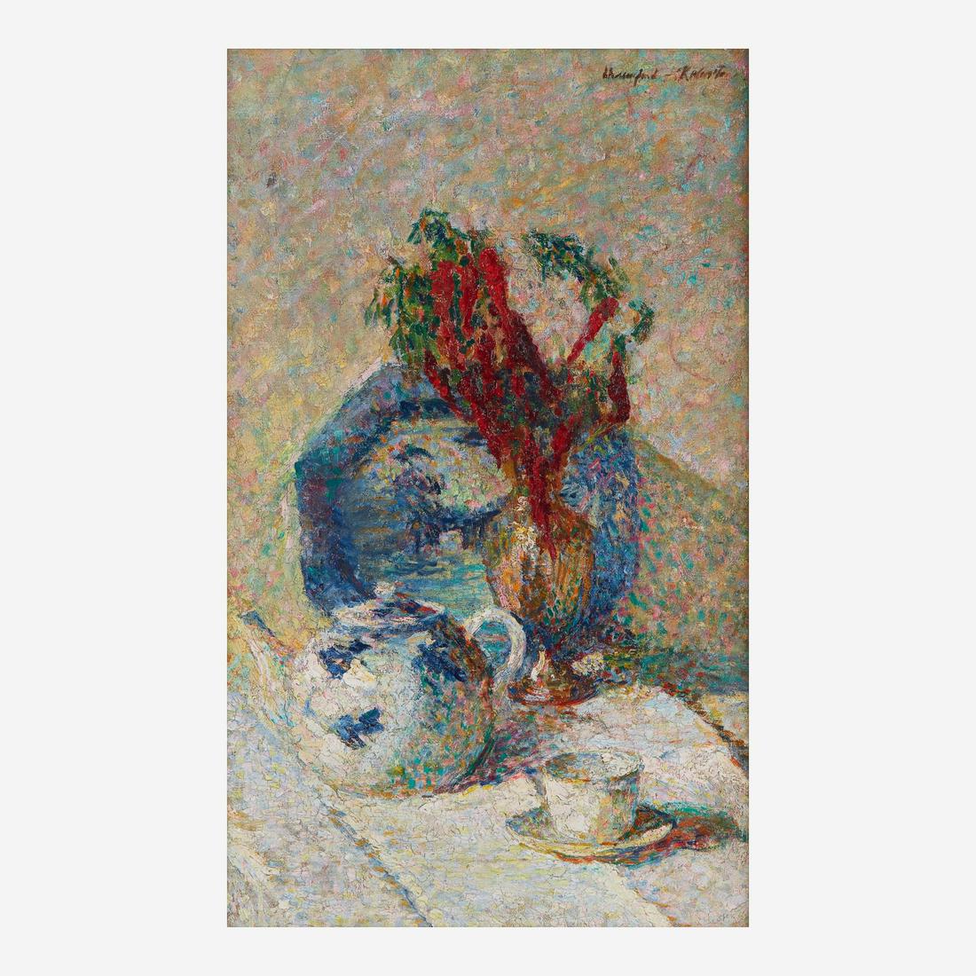 Alice Mumford Roberts Culin (American, 1875-1950) Still Life with Red Peppers and Teapot (1 of 2)