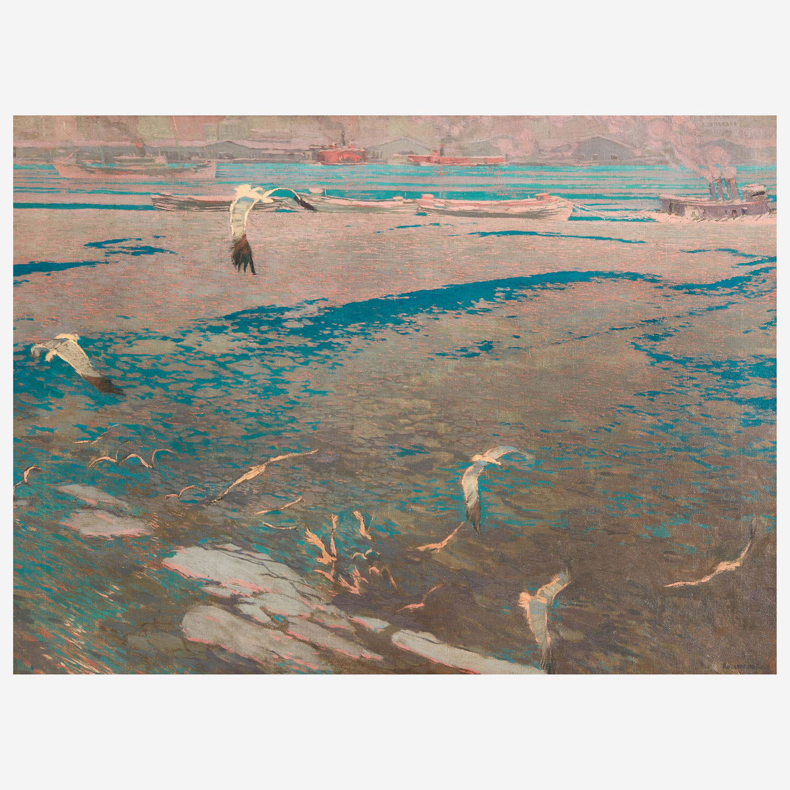 Rutherford Boyd (American, 1884–1951) Ice on the Hudson (1 of 2)