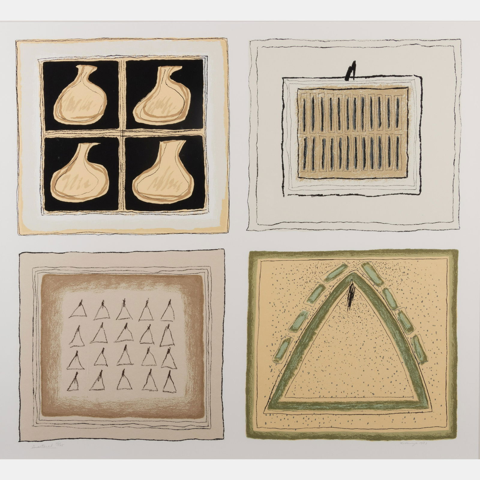 Ida Kohlmeyer (American, 1912-1997) Quartered, 1981 (1 of 5)