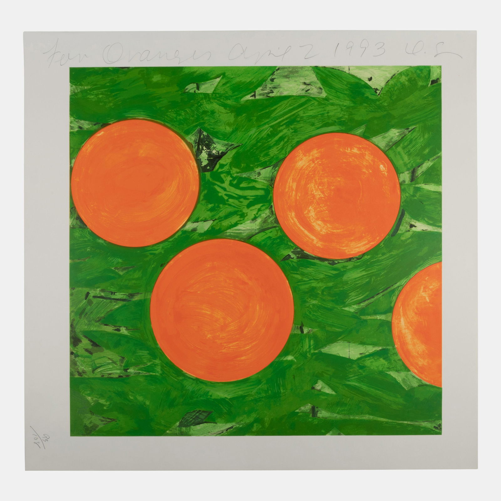 Donald Sultan (American, b. 1951) Four Oranges, 1993 (1 of 5)