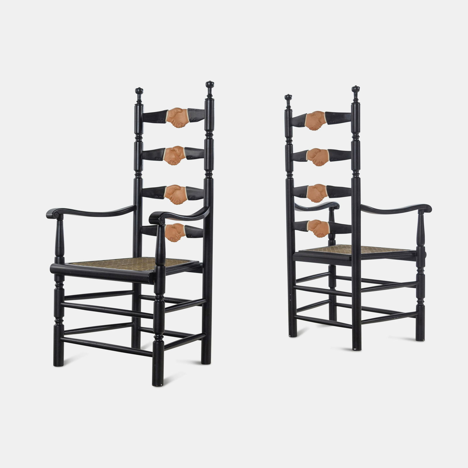 Stephen Huneck (American, 1948-2010) Pair of Armchairs, c. 1994 (1 of 4)