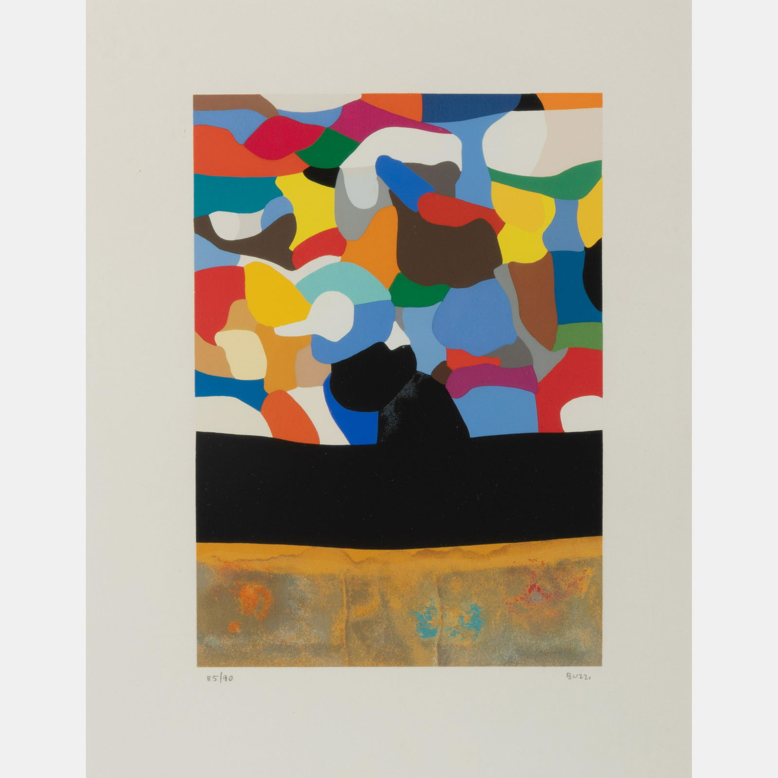 Alberto Burri (Italian, 1915-1995) Trittico D: 2, 1973: Alberto Burri (Italian, 1915-1995) Trittico D: 2, 1973 screenprint signed and numbered 85/90 in pencil 9 3/4 x 7 inches. Property from the Estate of a Renowned Art Dealer, New York City, New York