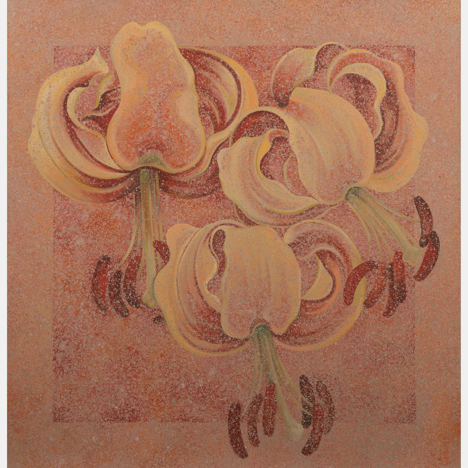 Lowell Nesbitt (American, (1933-1993) Haze of Lilies in Autumn, 1987 (1 of 5)