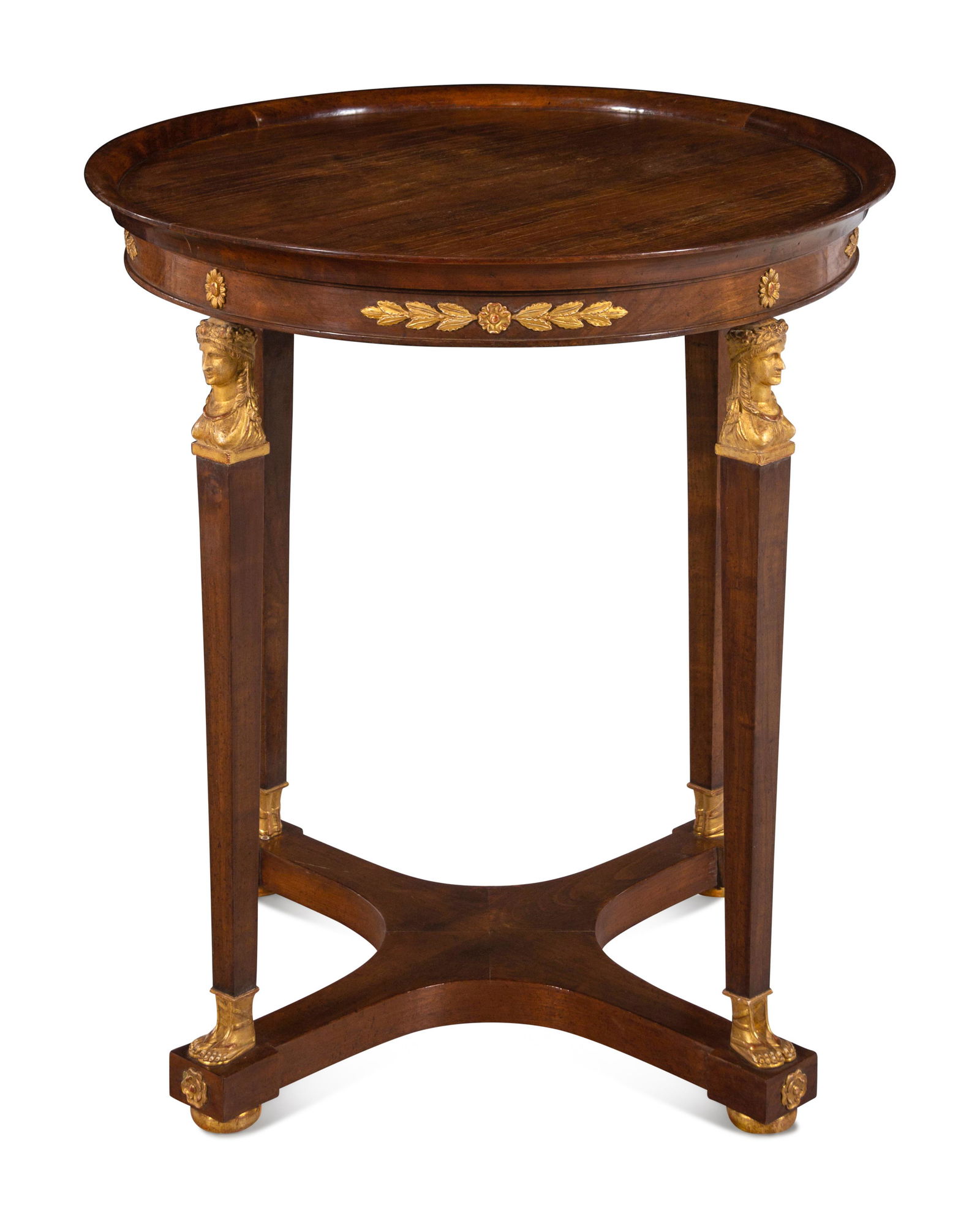 An Empire Style Parcel Gilt Mahogany Side Table (1 of 10)
