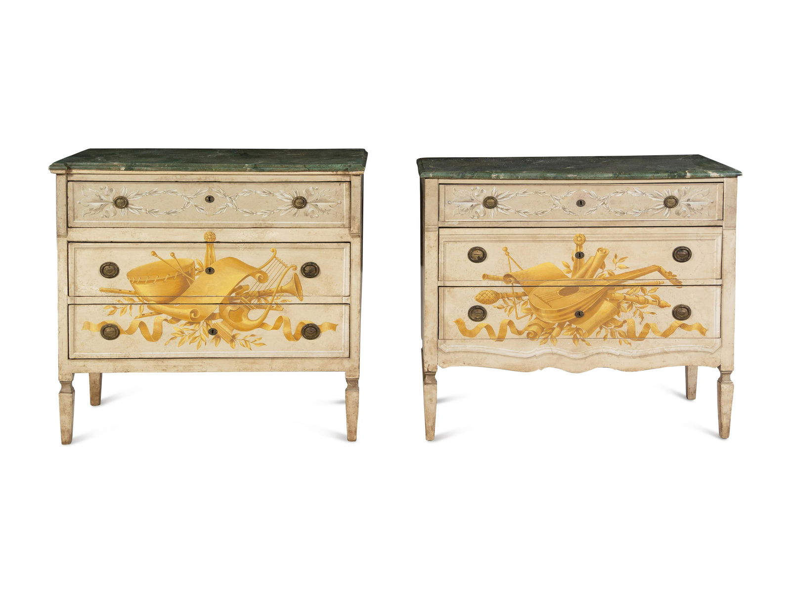 A Matched Pair of Italian Painted Bedside Tables (1 of 11)