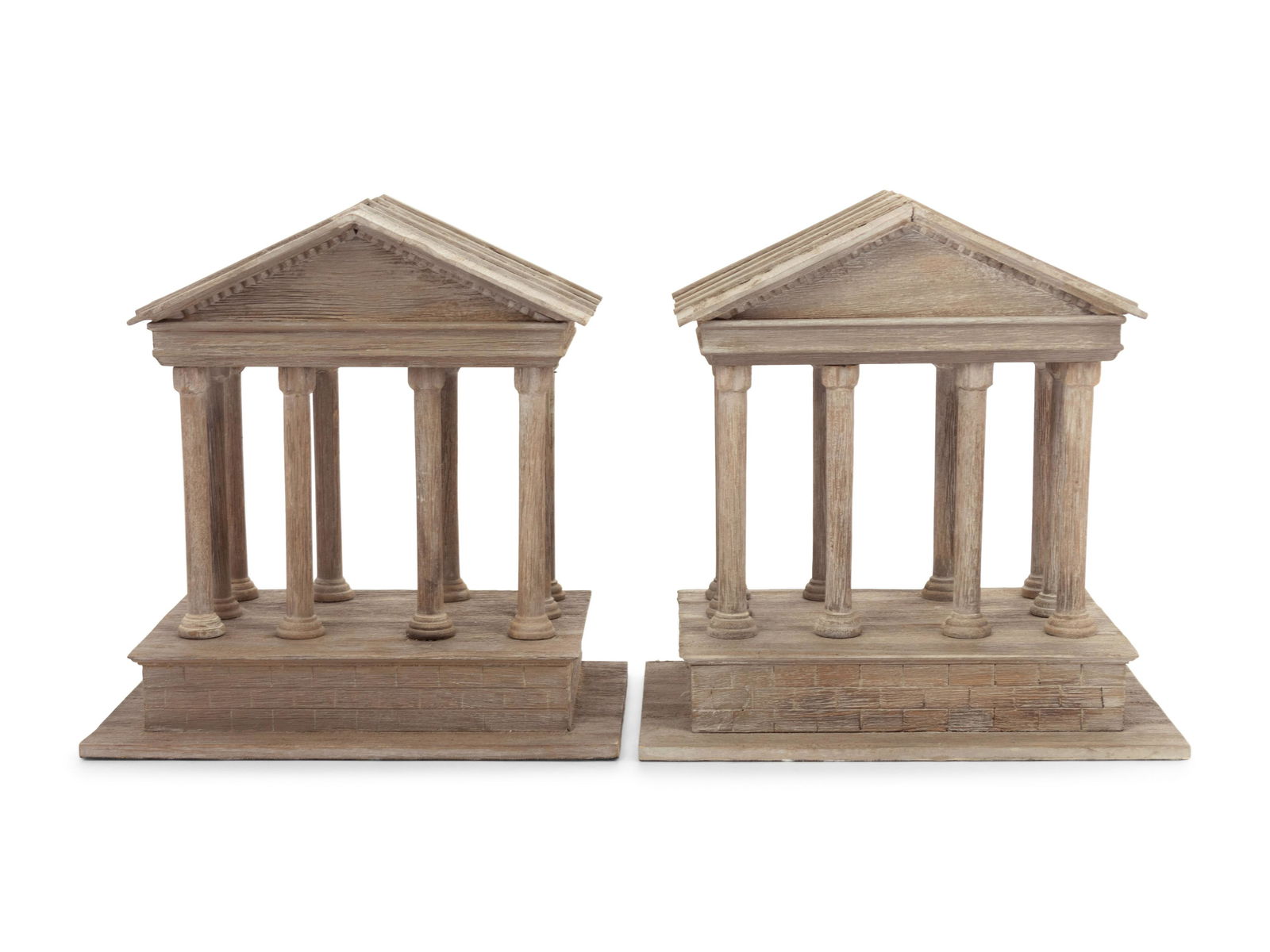 A Pair of Wood Architectural Model Bookends (1 of 9)