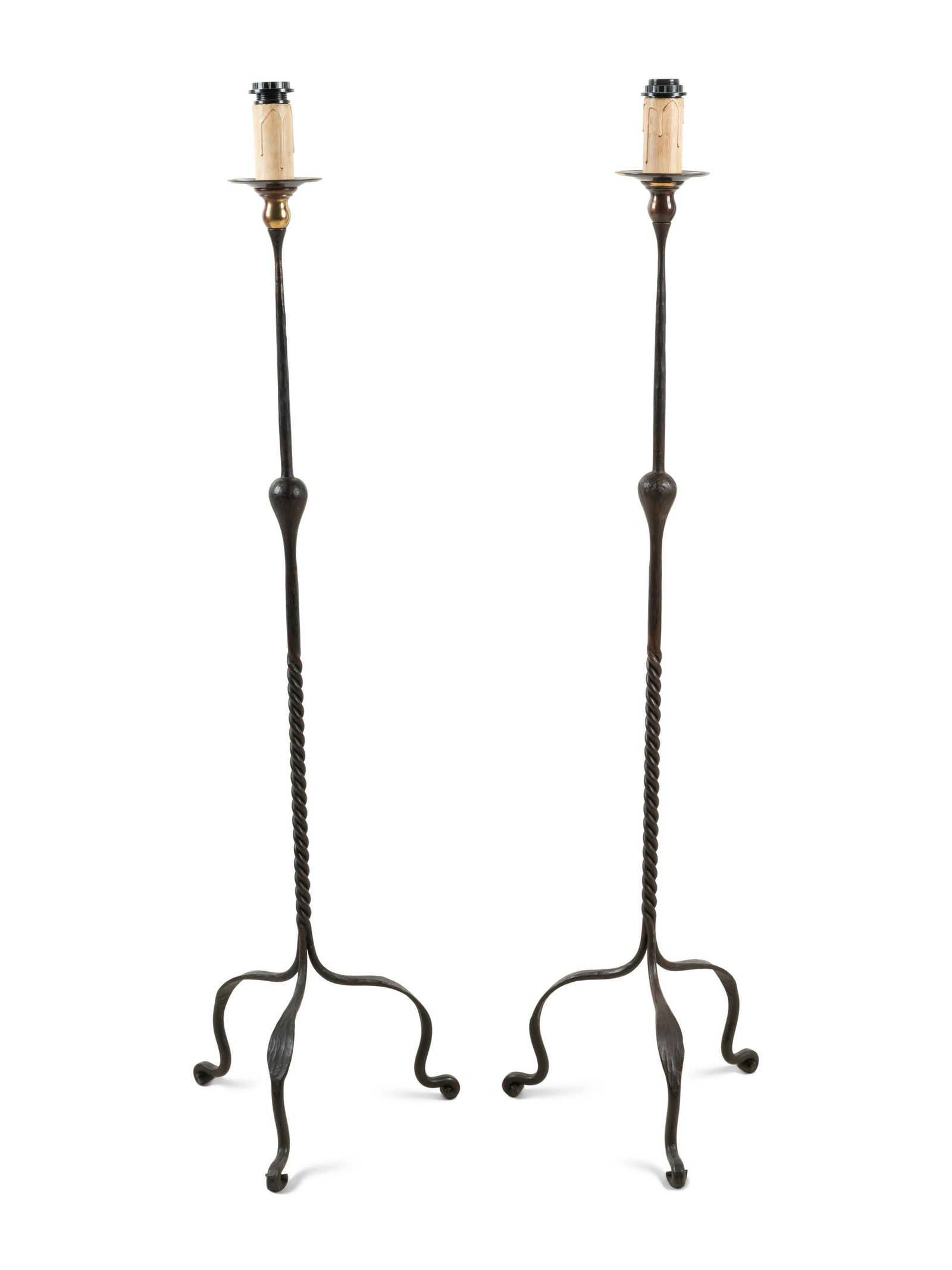 A Pair of Wrought Iron Floor Lamps (1 of 11)