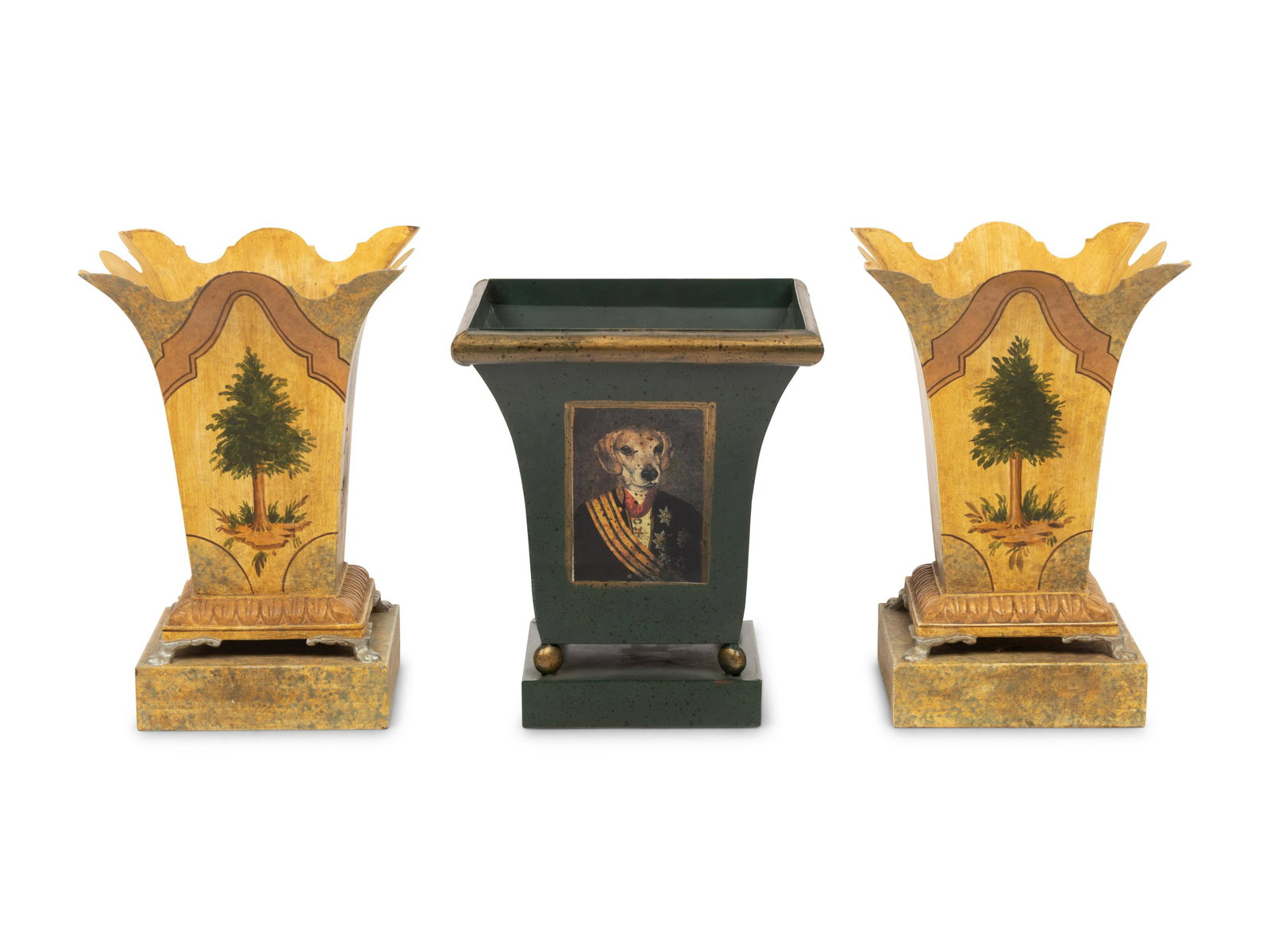 Three Tole Jardinieres (1 of 9)